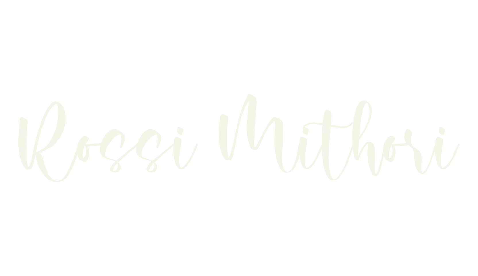 Rossi Mithori, calligraphy font preview