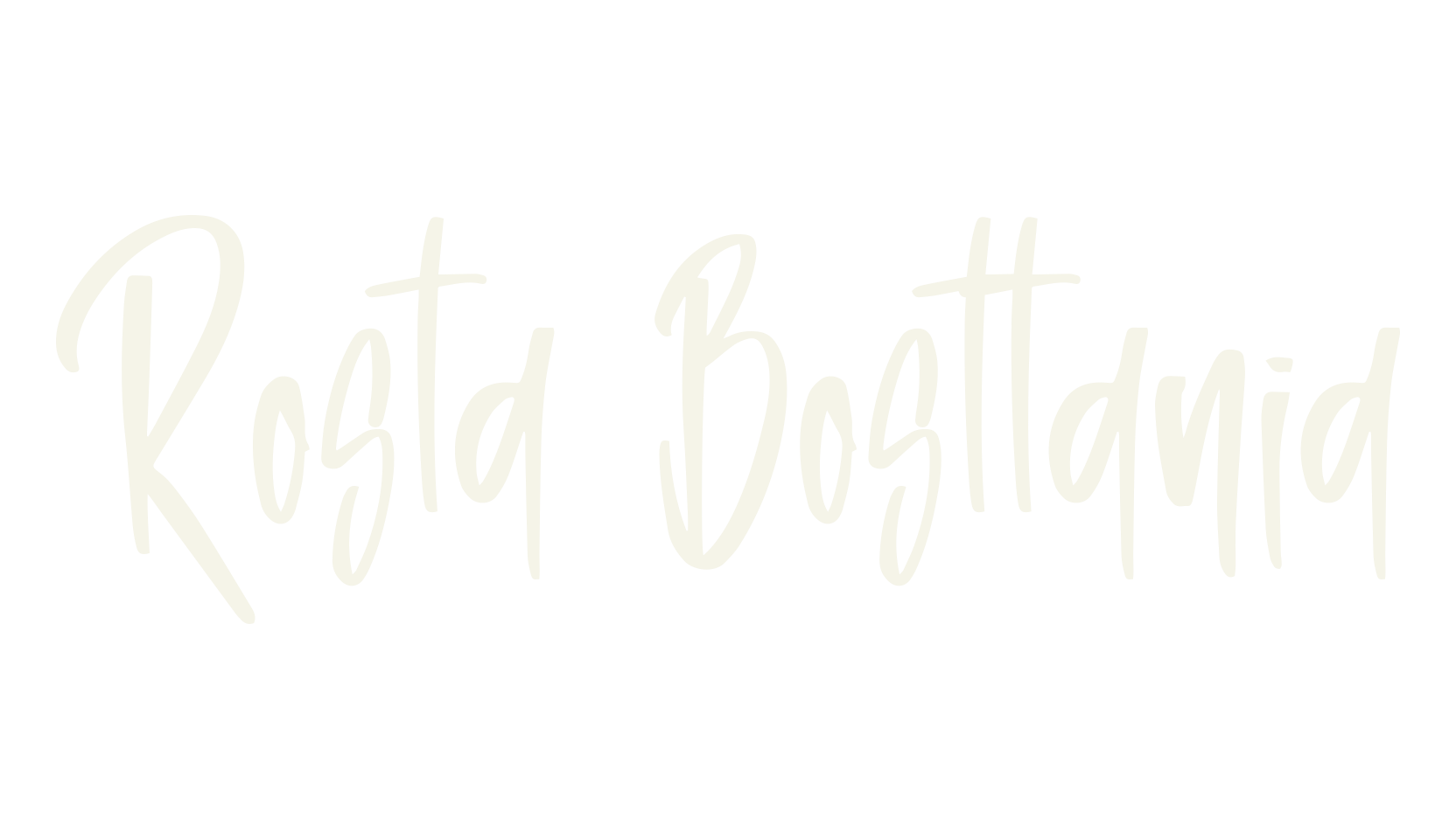 Rosta Bosttania, handwriting font preview