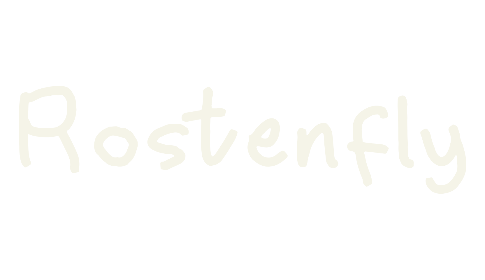 Rostenfly, script font preview