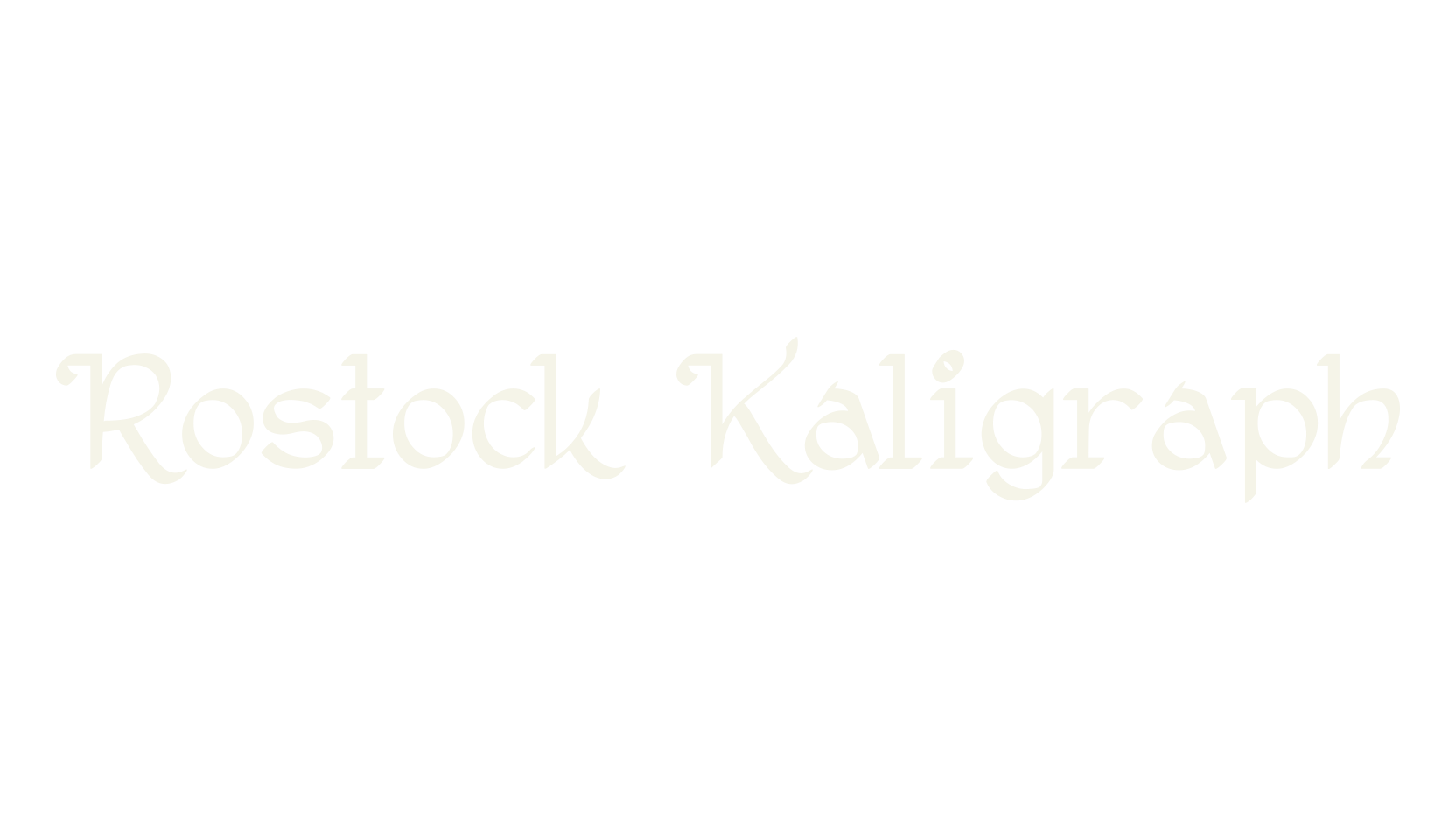Rostock Kaligraph, calligraphy font preview
