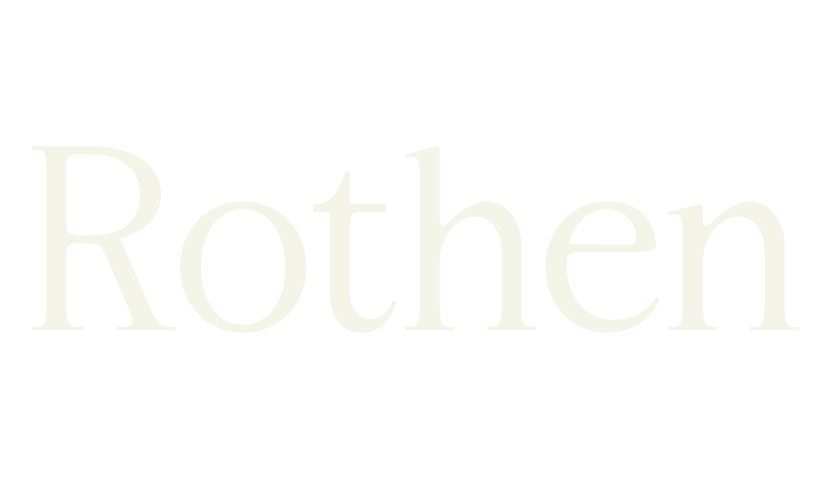 Rothen, serif font preview