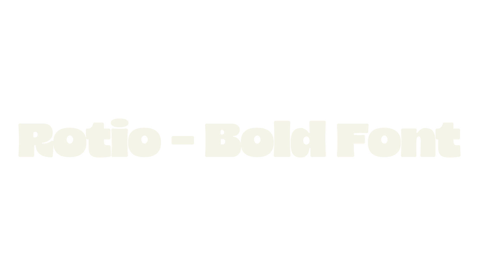 Rotio - Bold Font, bold font preview