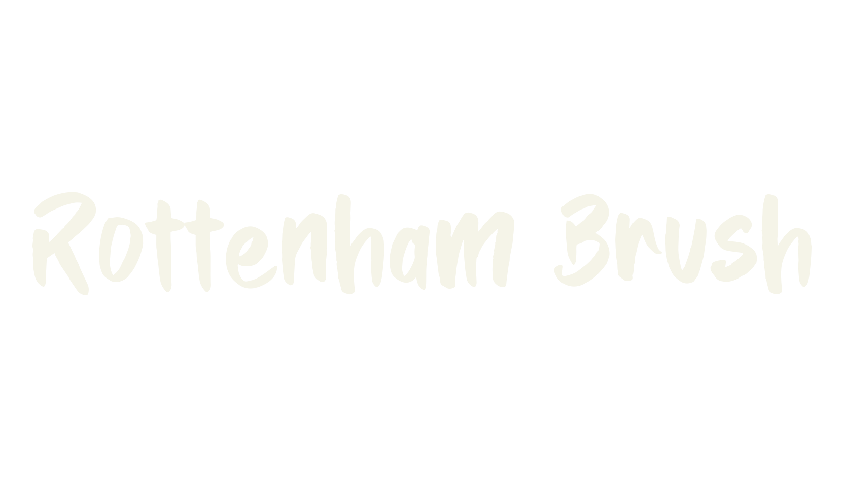 Rottenham Brush, retro font preview