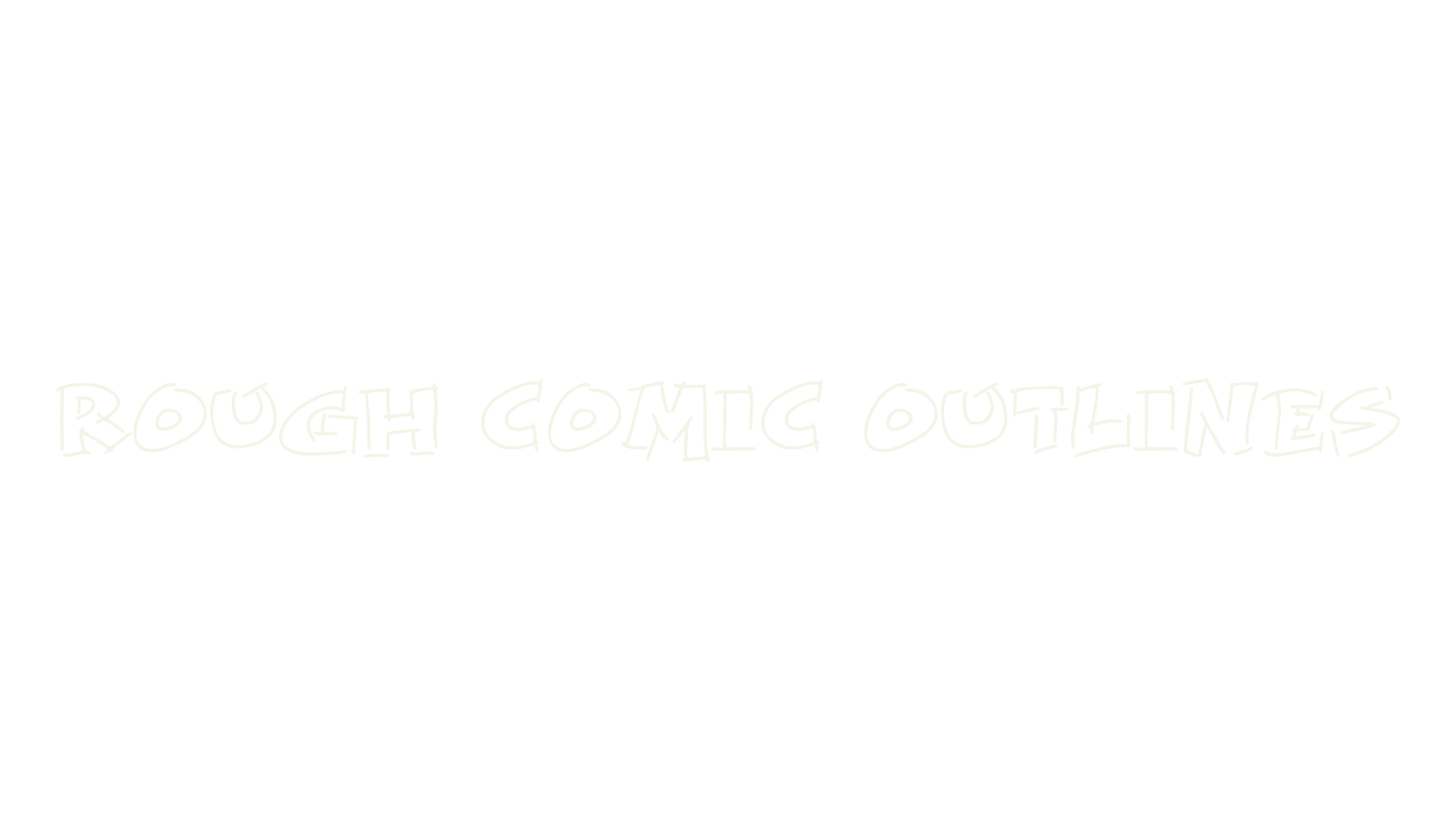 Rough Comic Outlines, display market font preview