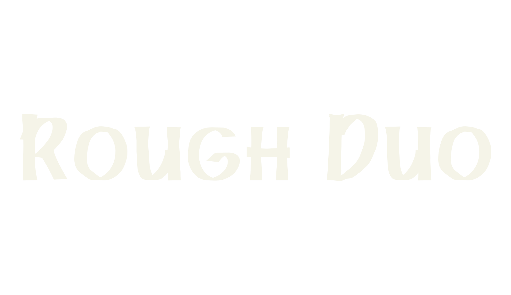 Rough Duo, custom font preview