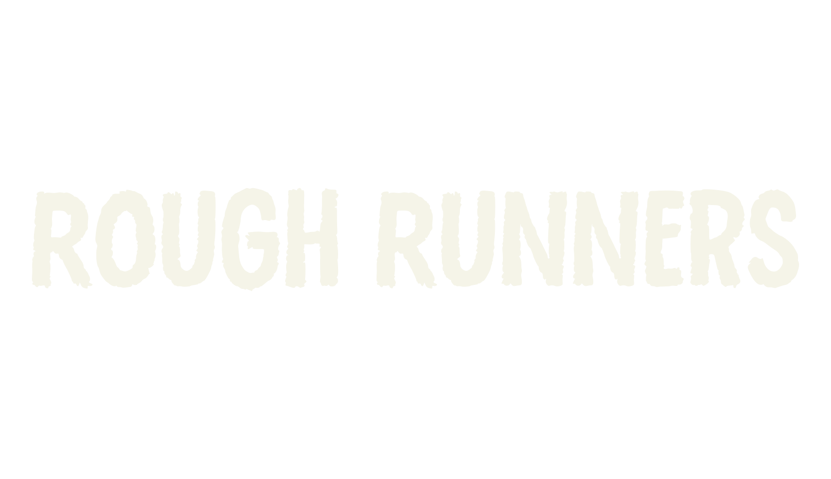 Rough Runners, rough font preview