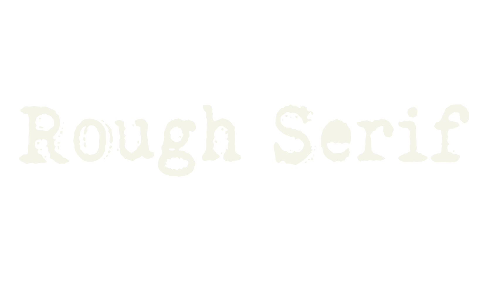 Rough Serif, typewriter font preview