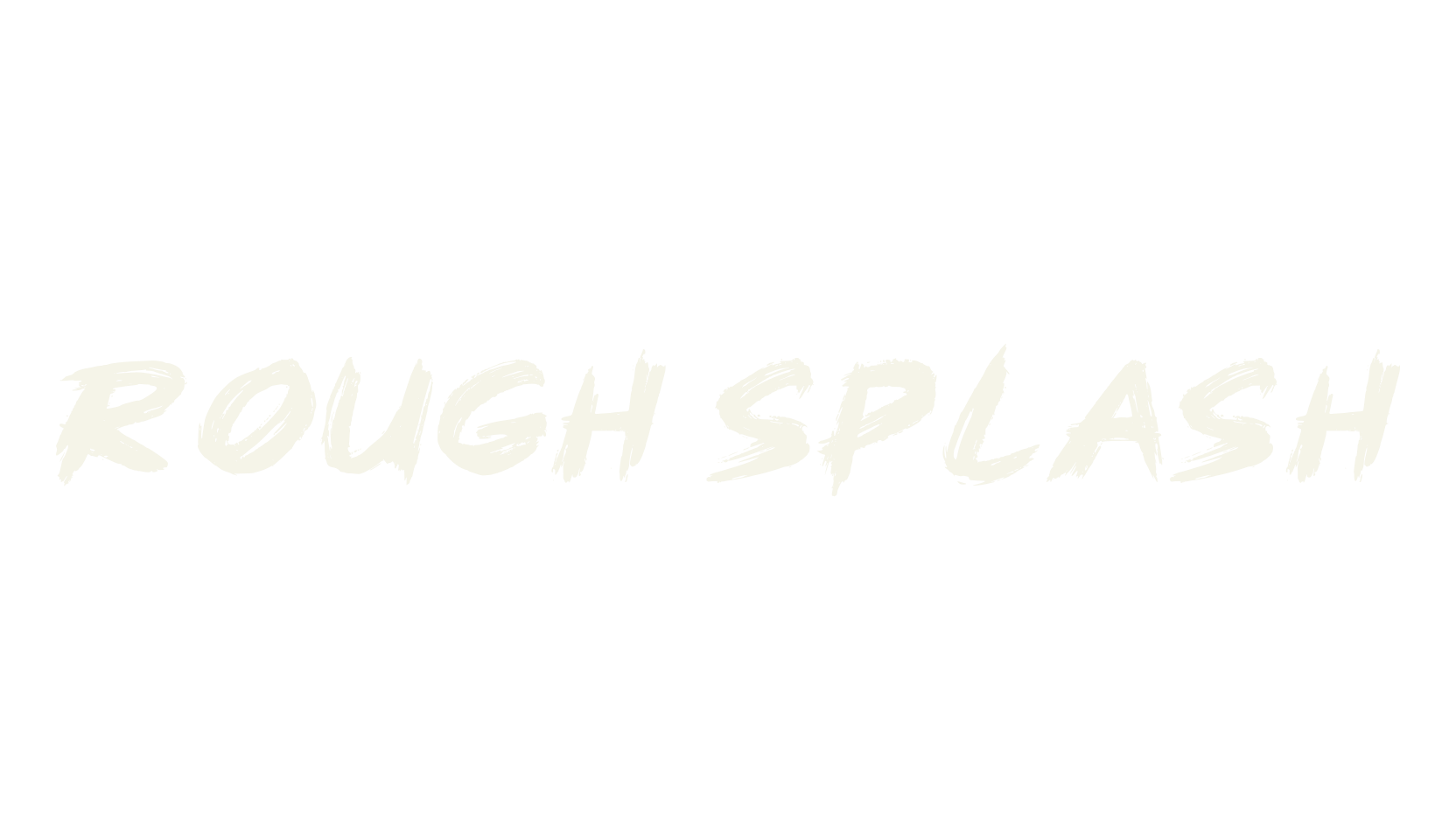 Rough Splash, fancy font preview