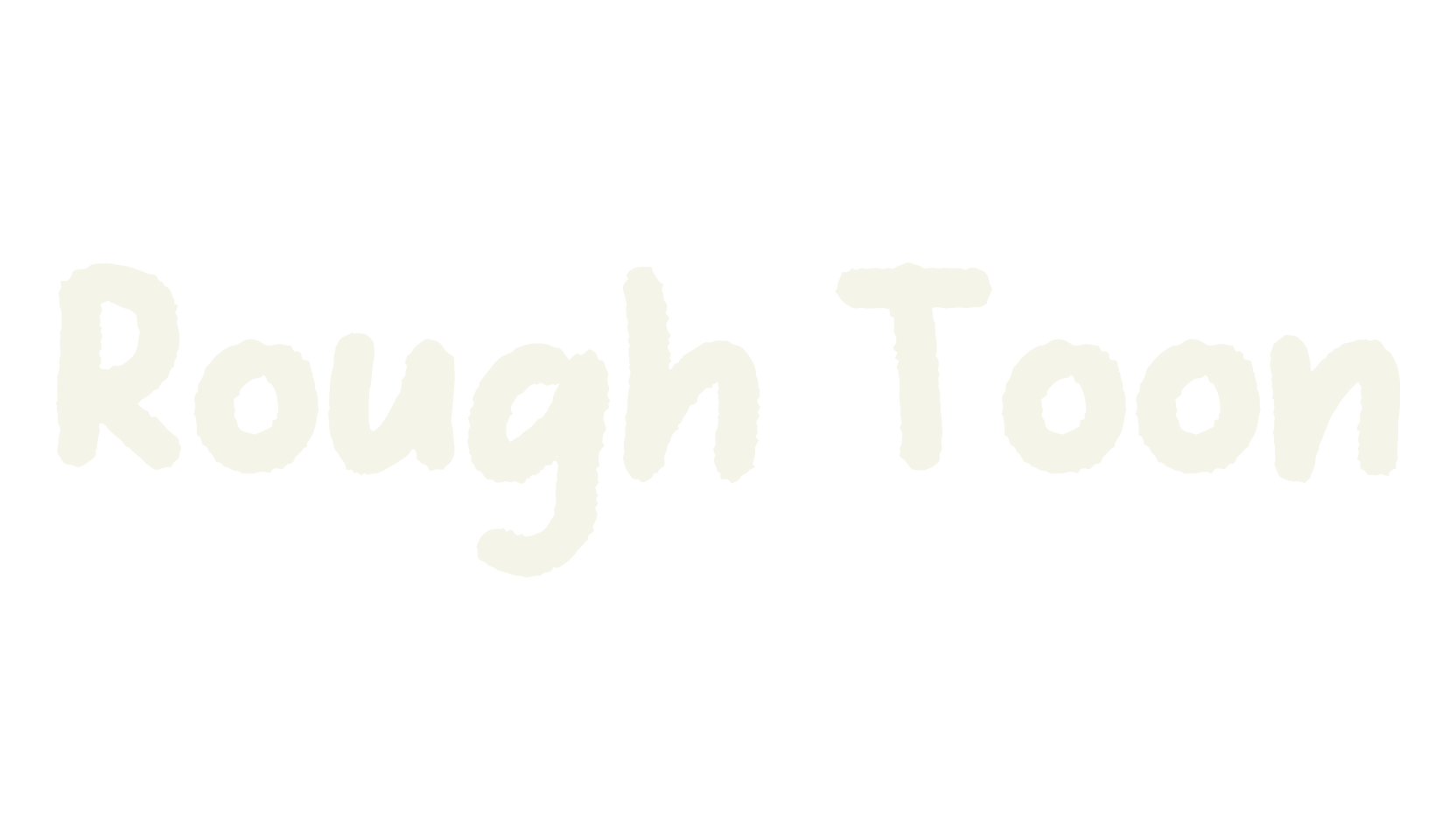 Rough Toon, sketch font preview