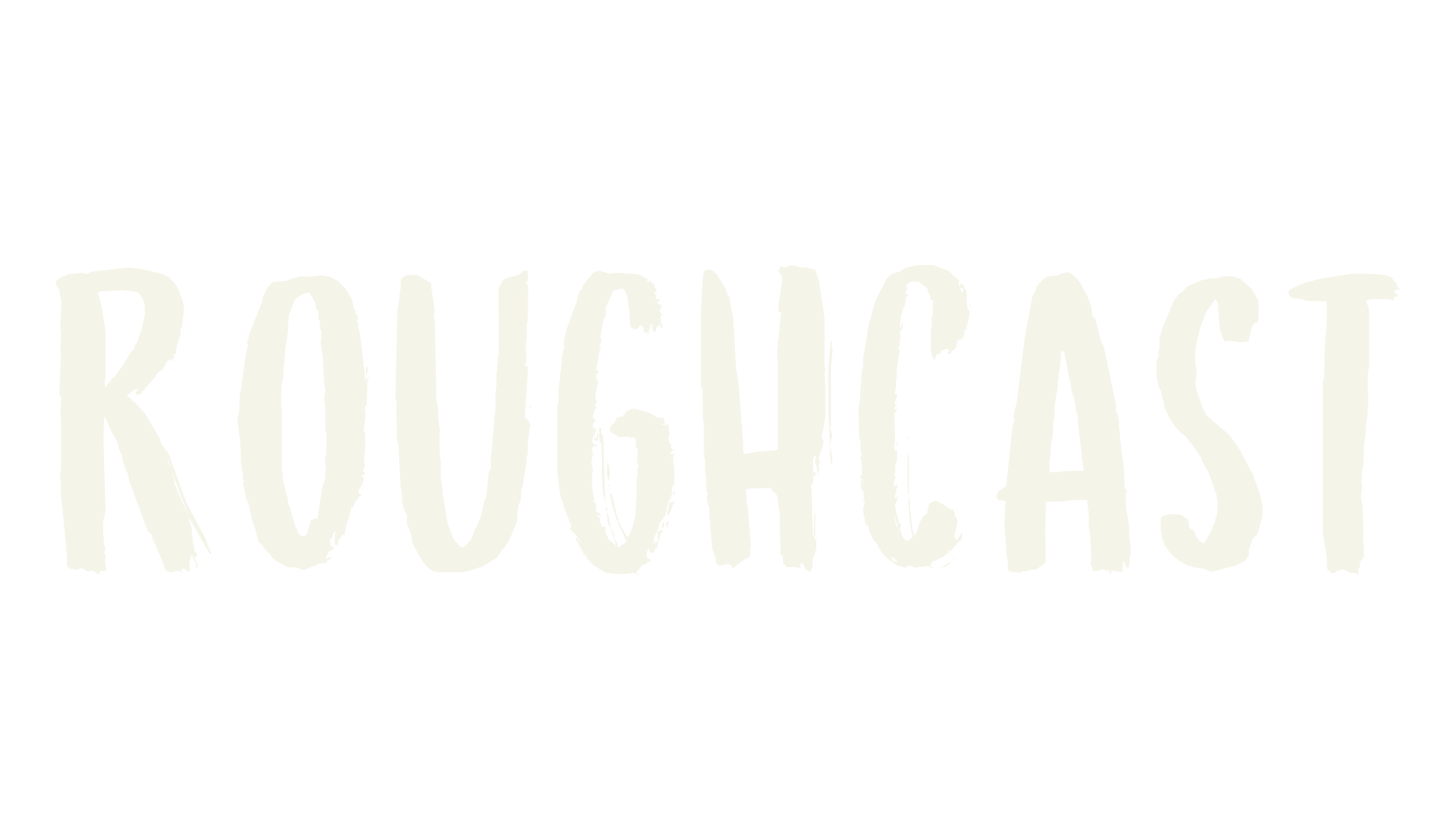 Roughcast, handwritten font preview