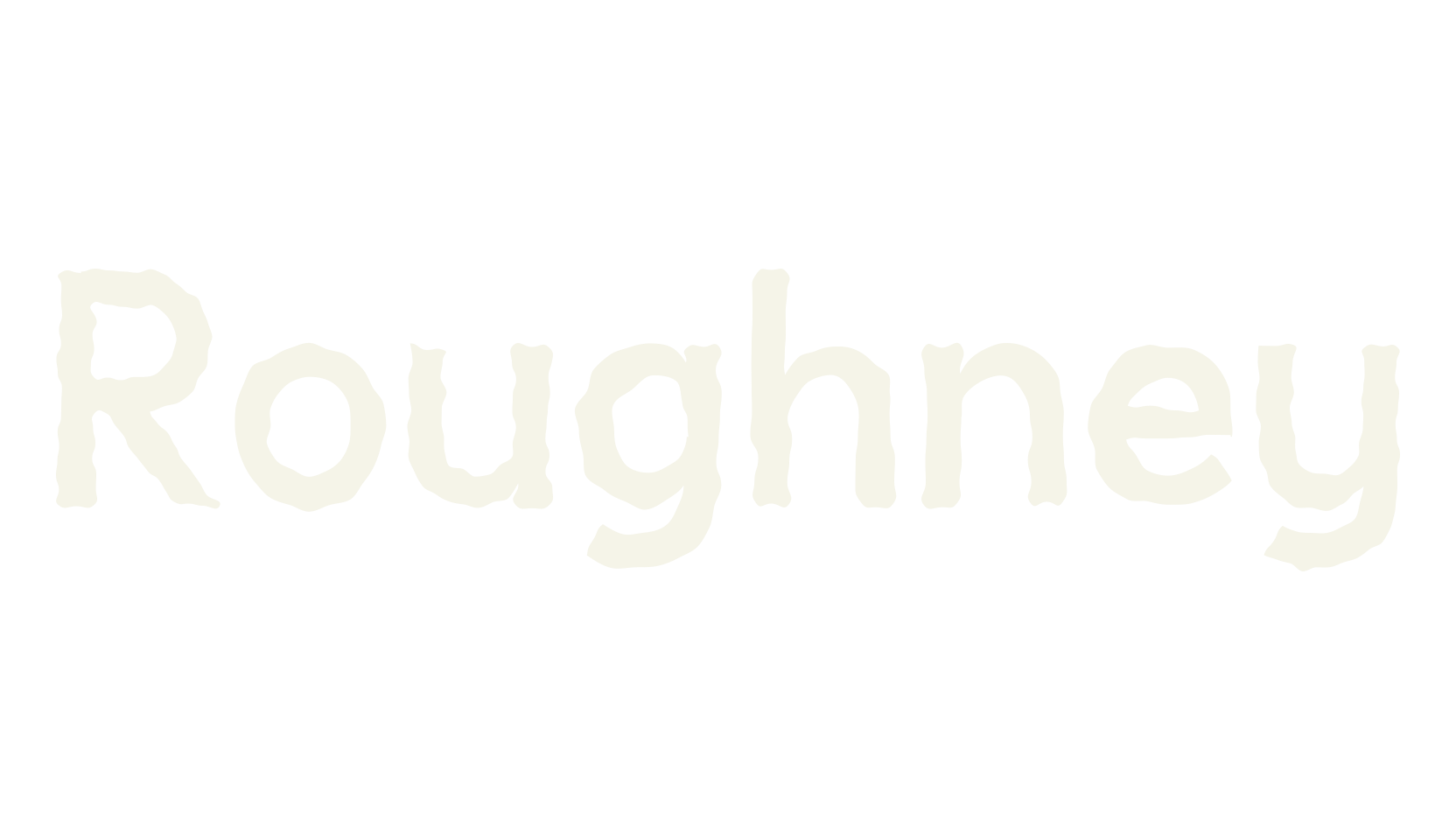 Roughney, different font preview