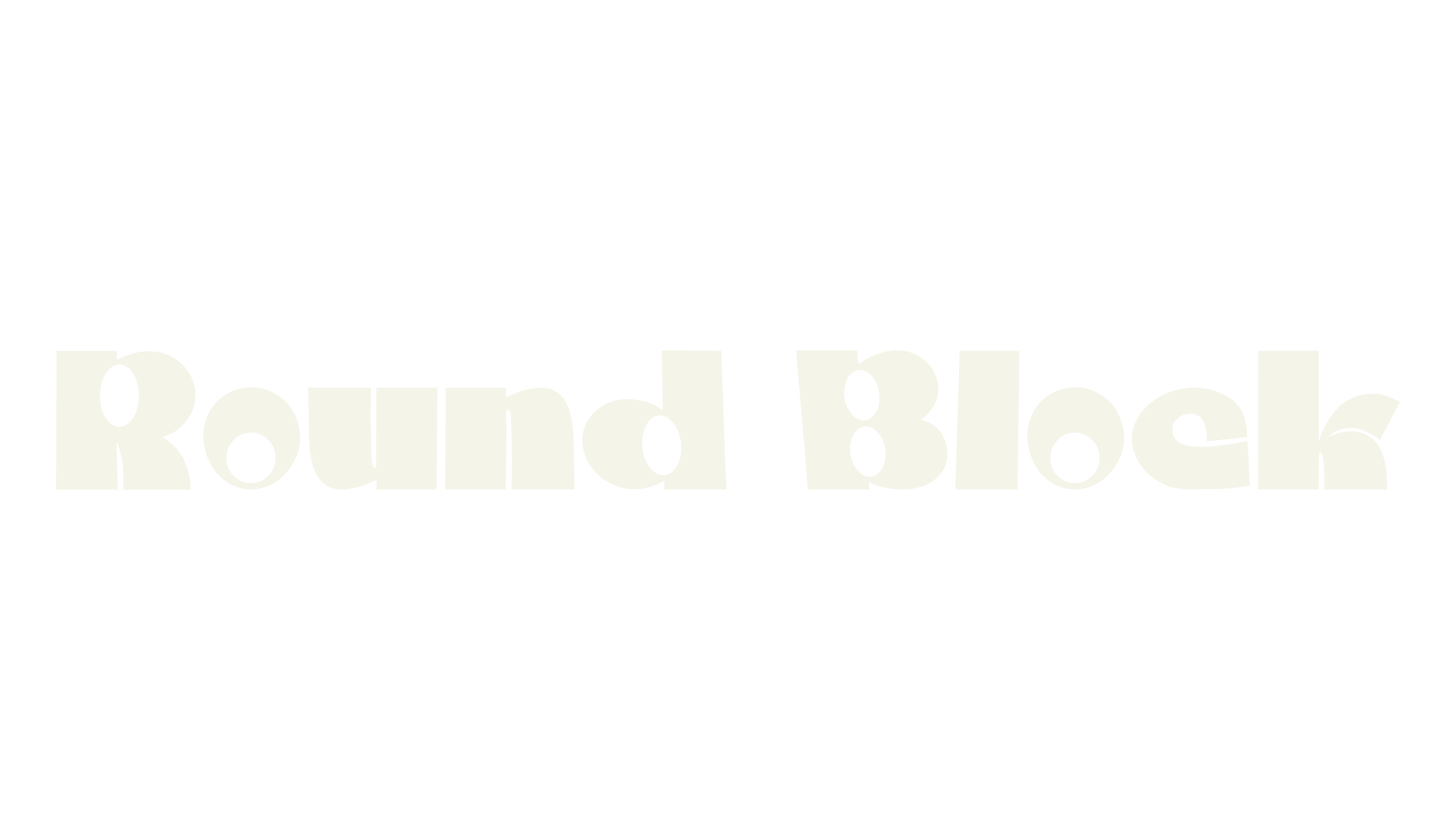 Round Block, sans font preview