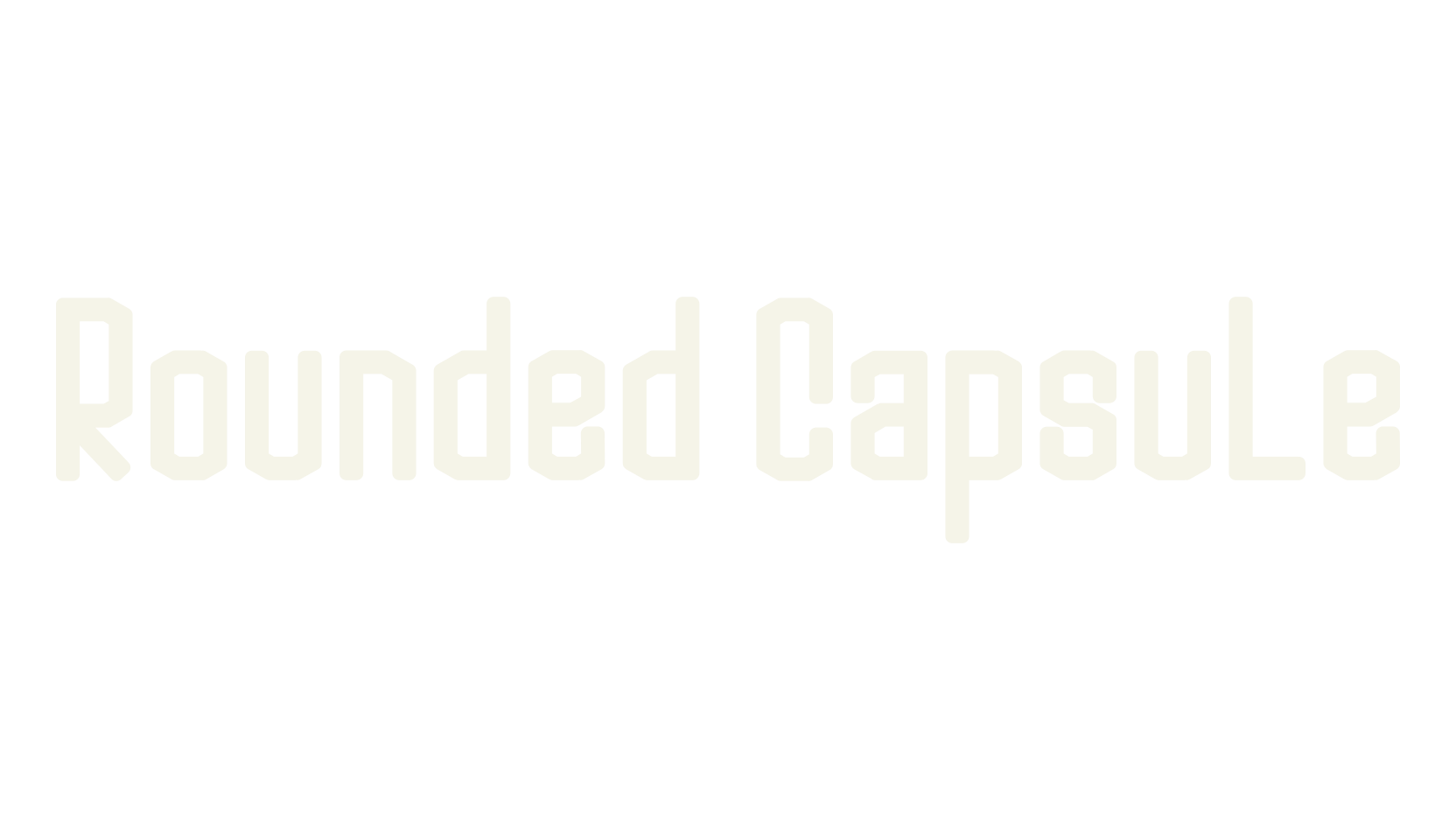 Rounded Capsule, display market font preview