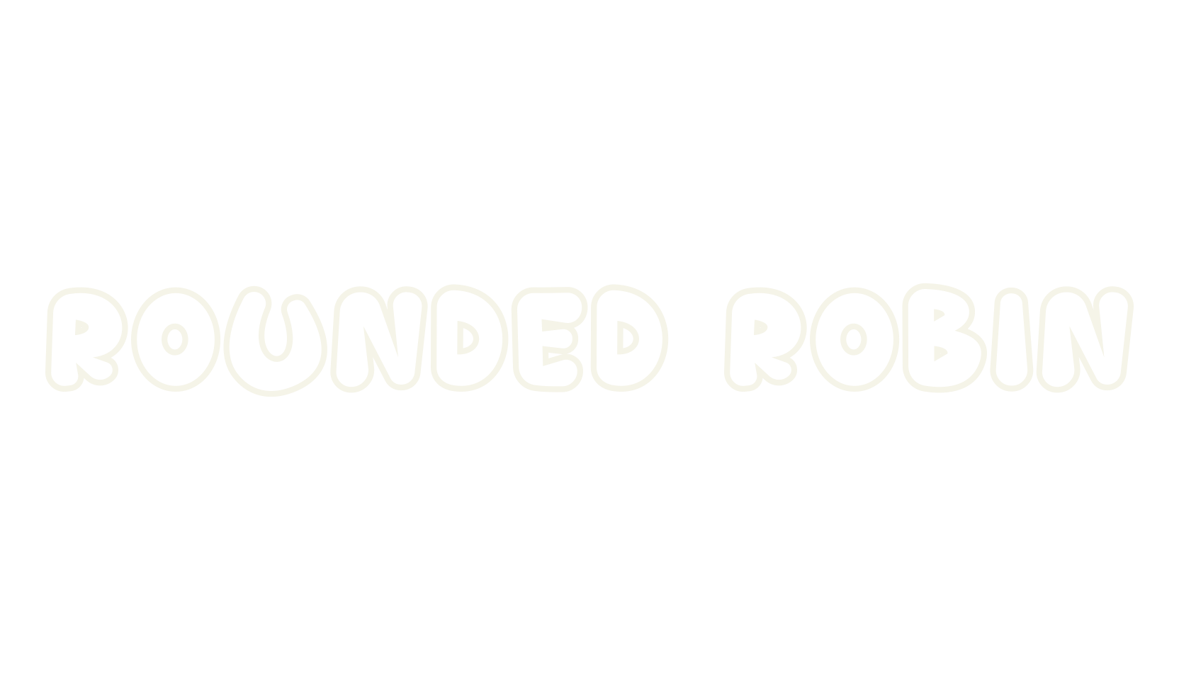Rounded Robin, rounded font preview