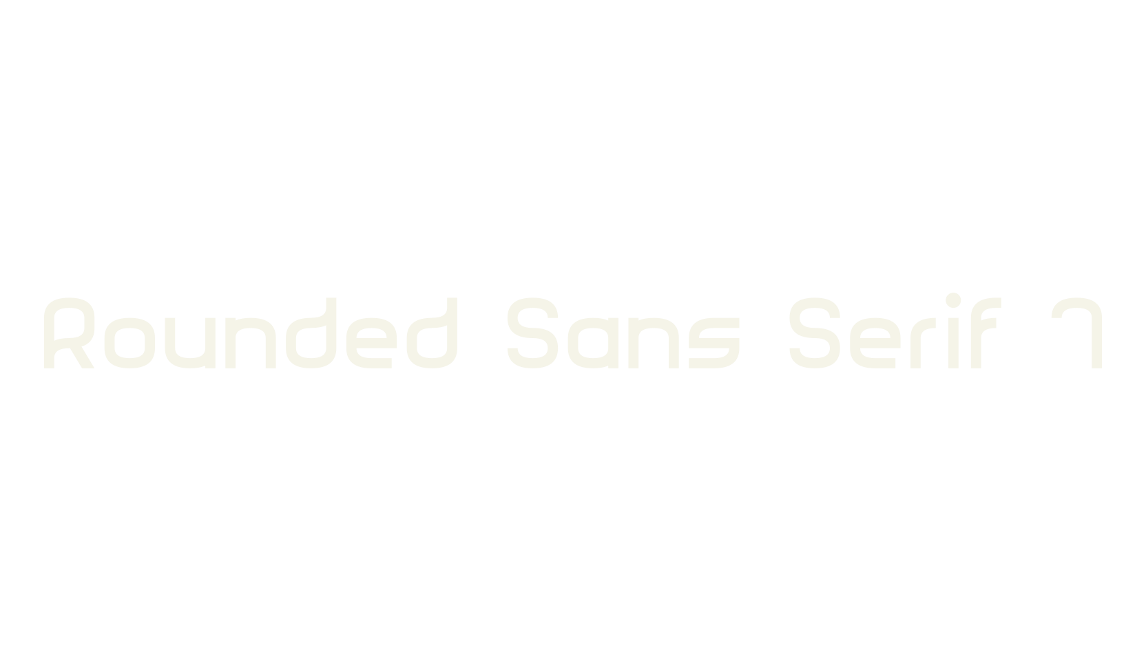 Rounded Sans Serif 7, sans serif font preview