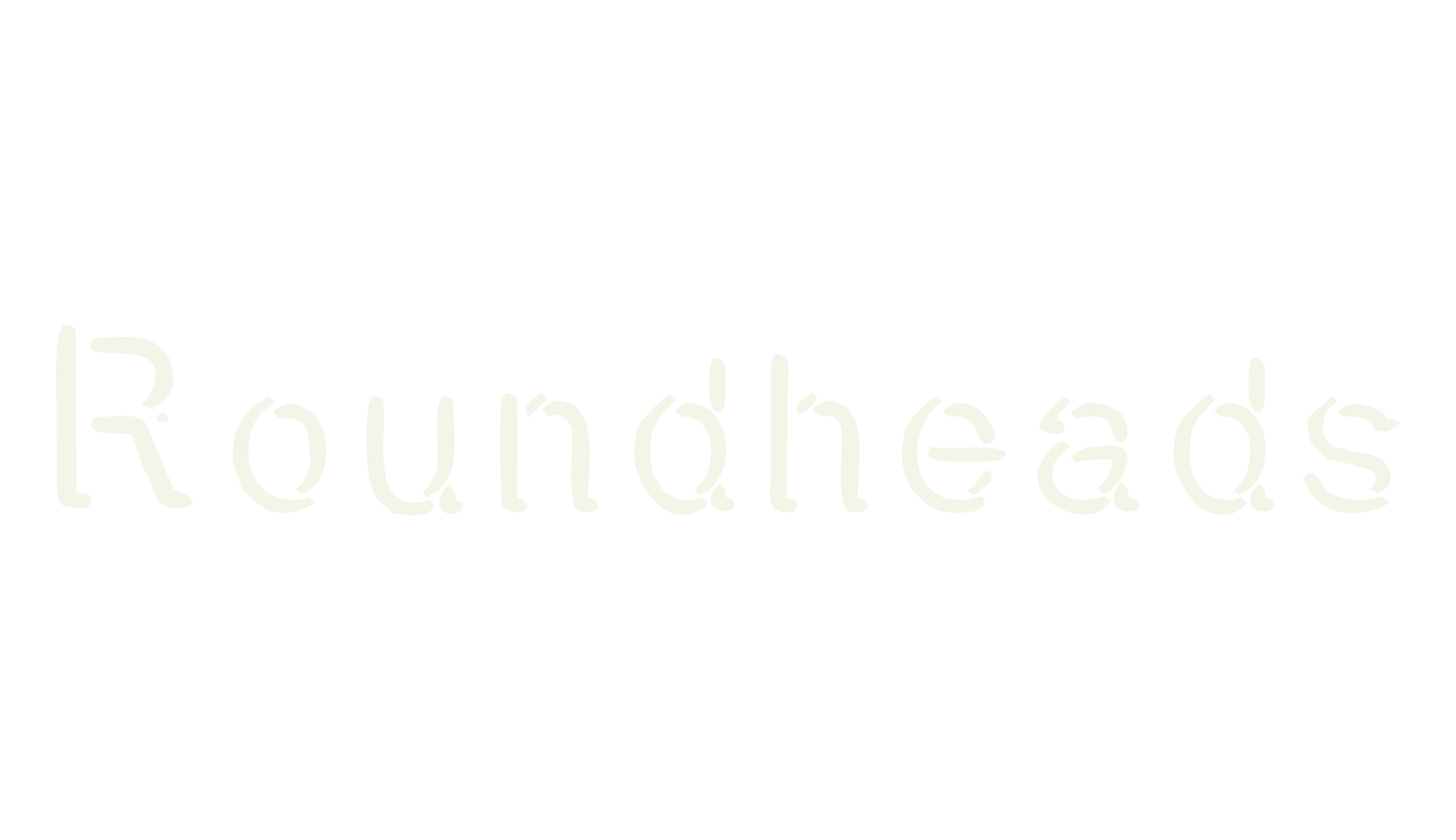 Roundheads, display market font preview