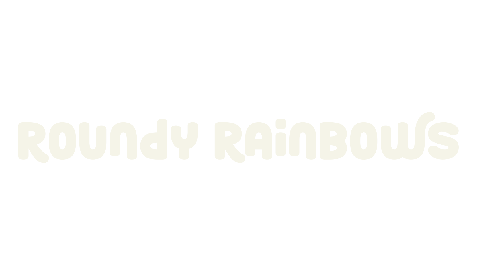 Roundy Rainbows, display market font preview