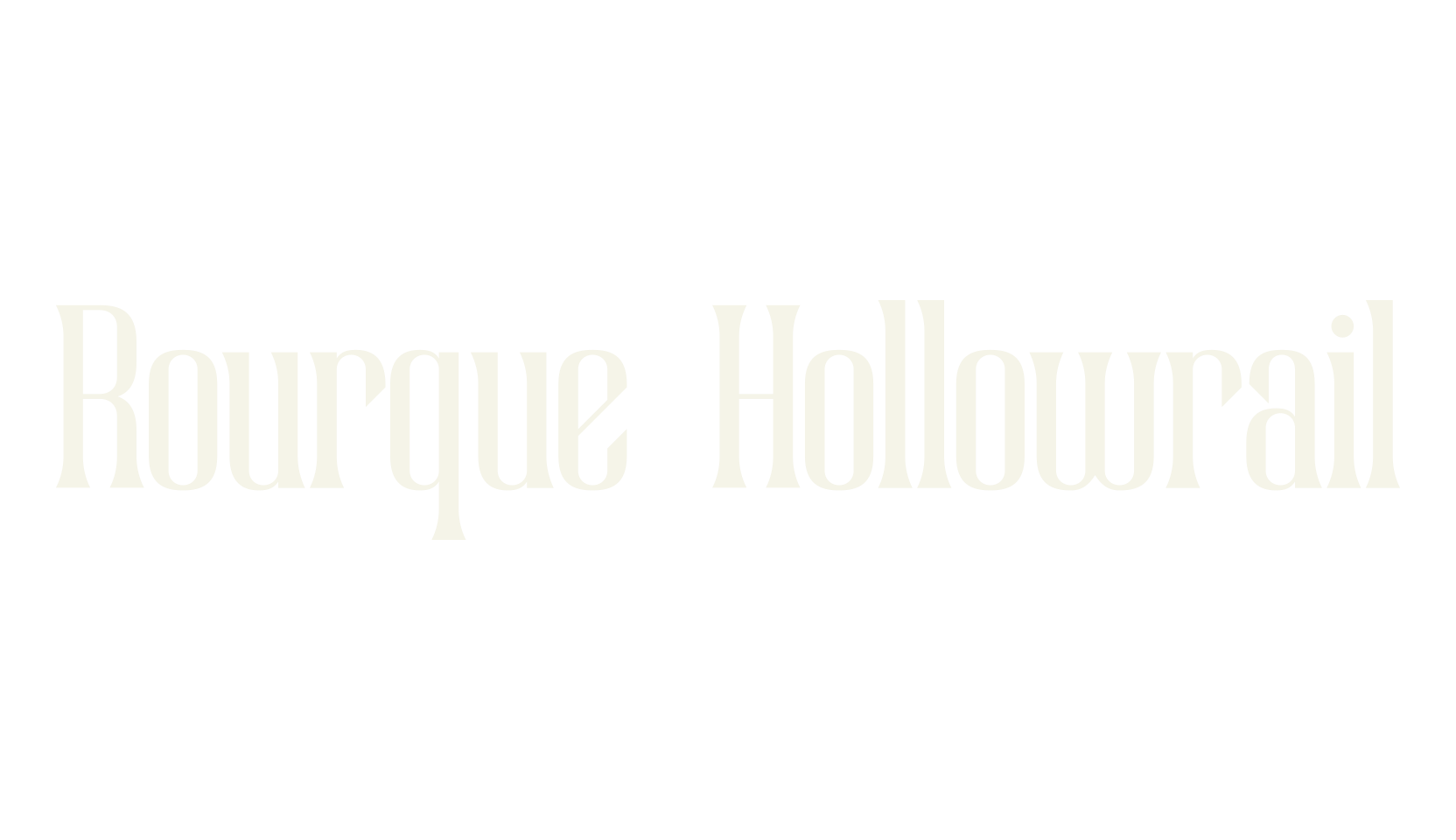 Rourque Hollowrail, serif font preview