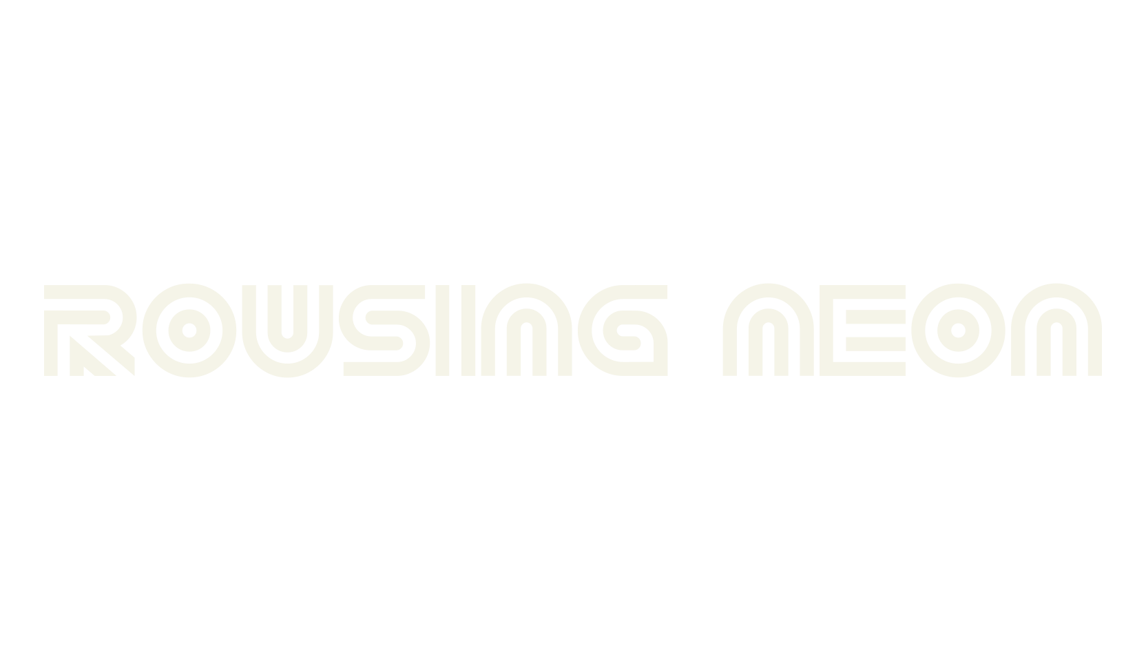 Rousing Neon, neon font preview