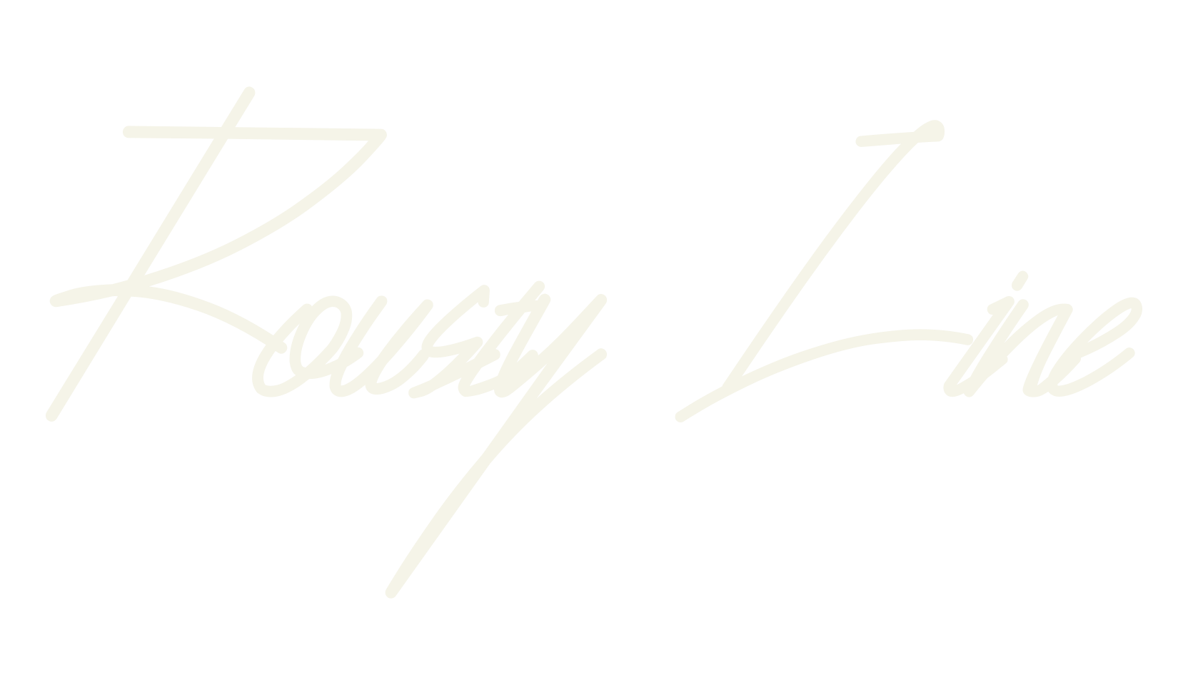 Rousty Line, signature font preview
