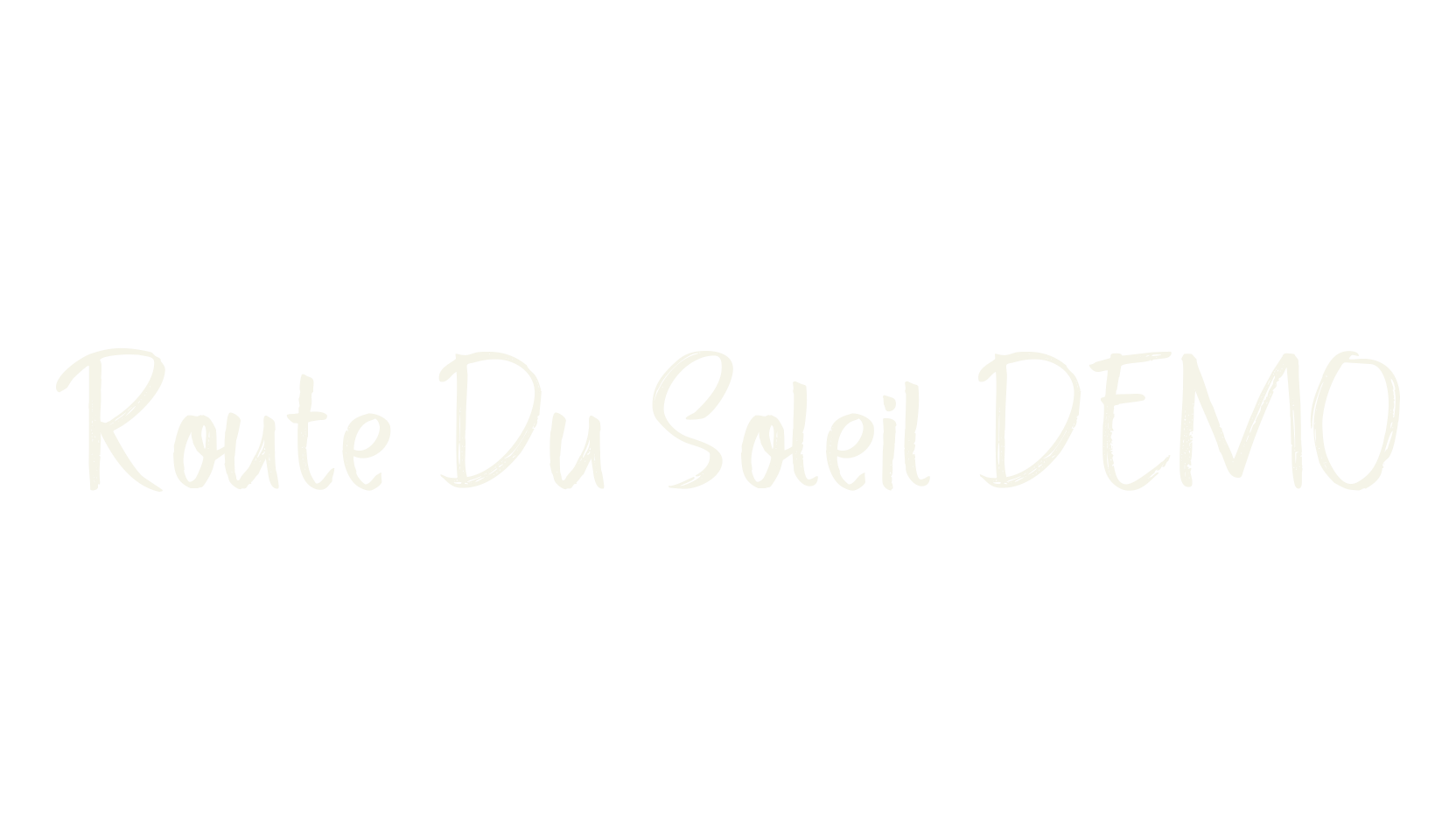 Route Du Soleil DEMO, handwritten font preview