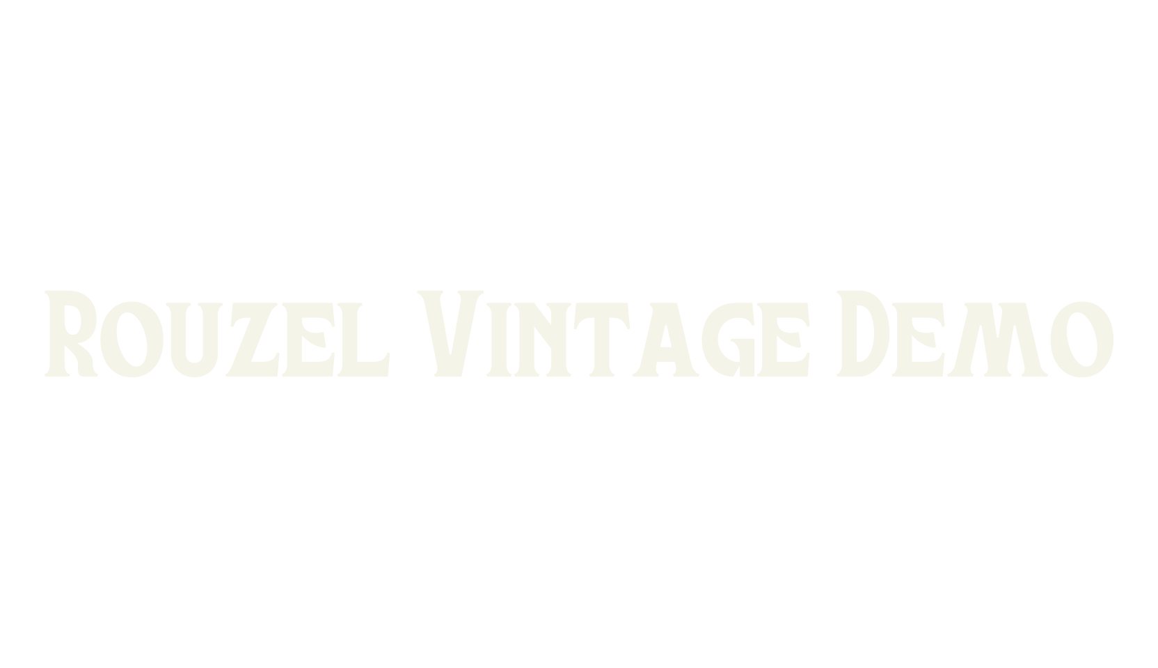 Rouzel Vintage Demo, serif font preview