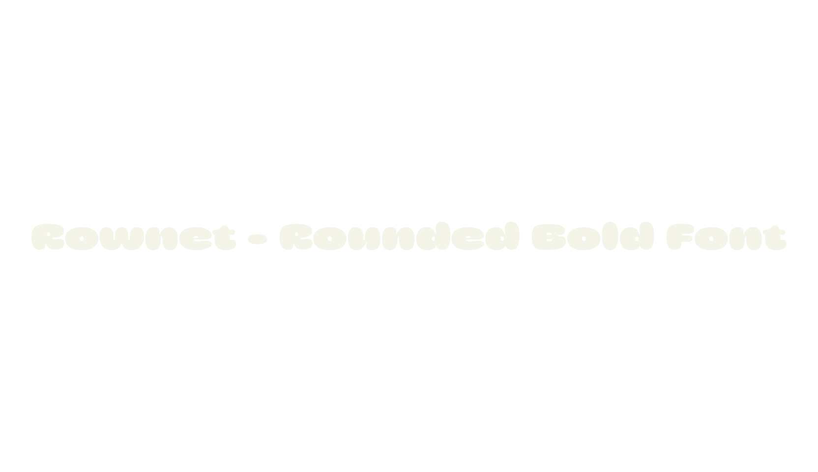 Rownet - Rounded Bold Font, bubbly font preview
