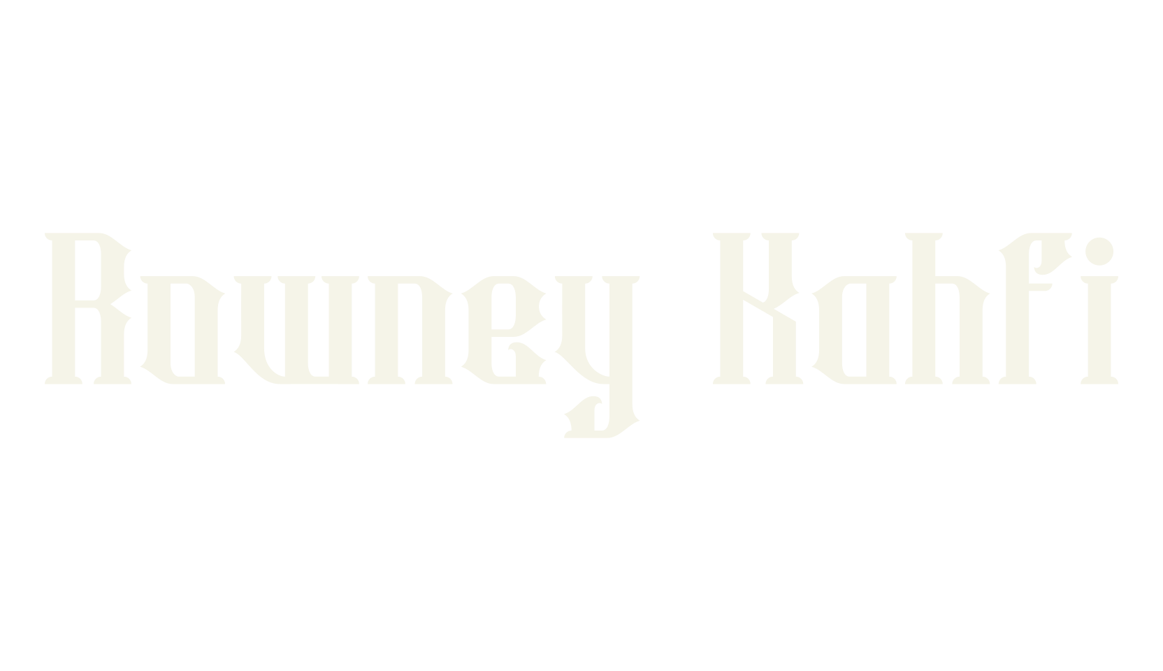 Rowney Kahfi, tattoo font preview