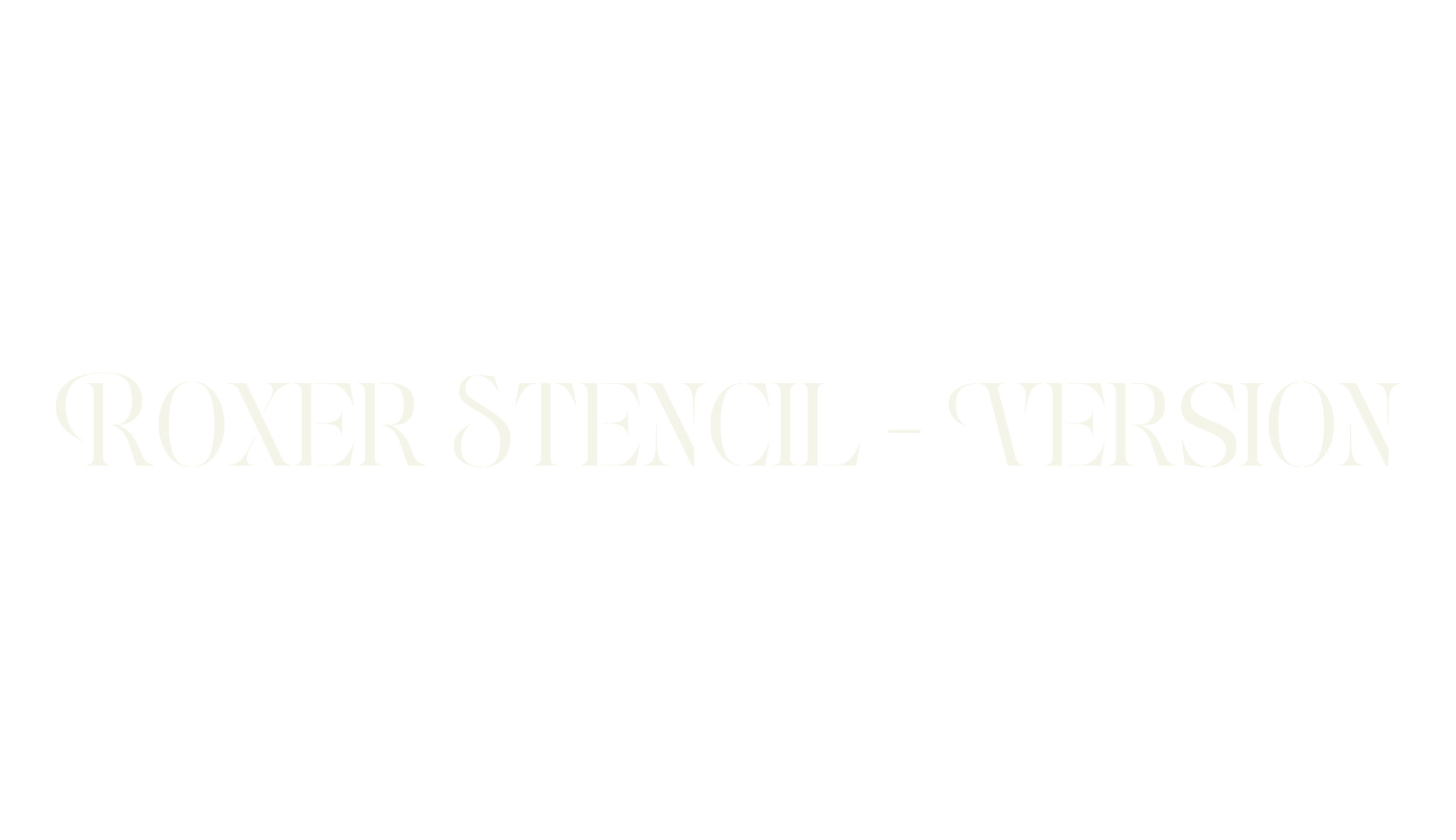 Roxer Stencil - Version, sans font preview