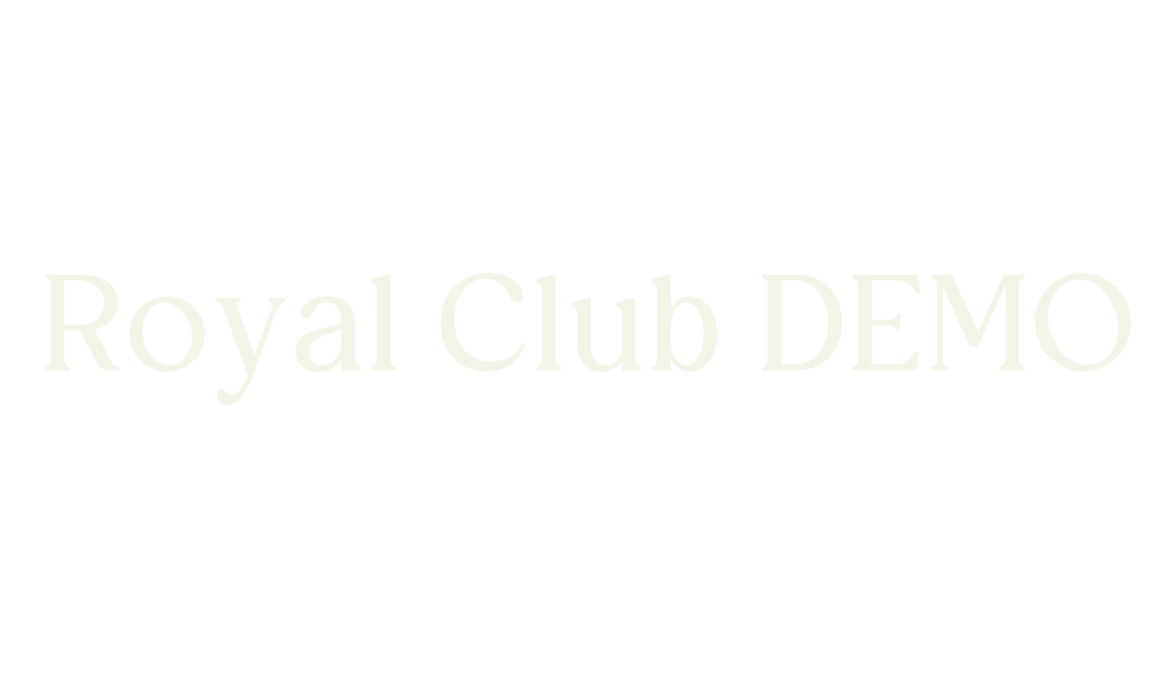 Royal Club DEMO, premium font preview