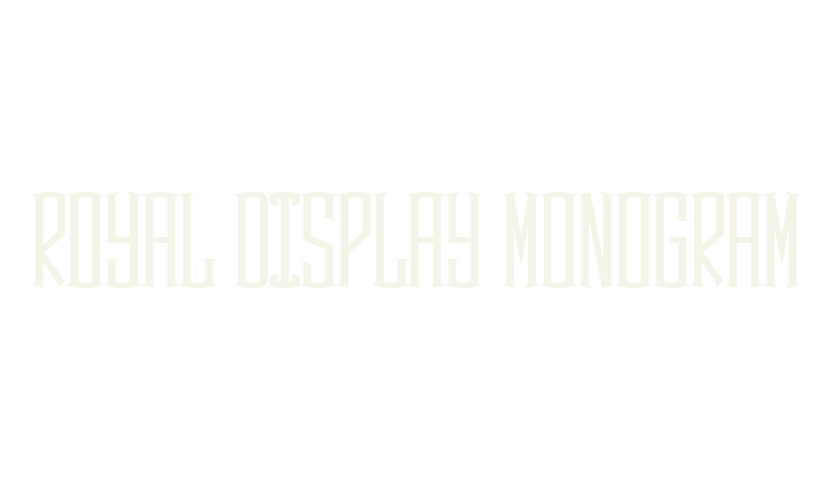 Royal Display Monogram, display market font preview