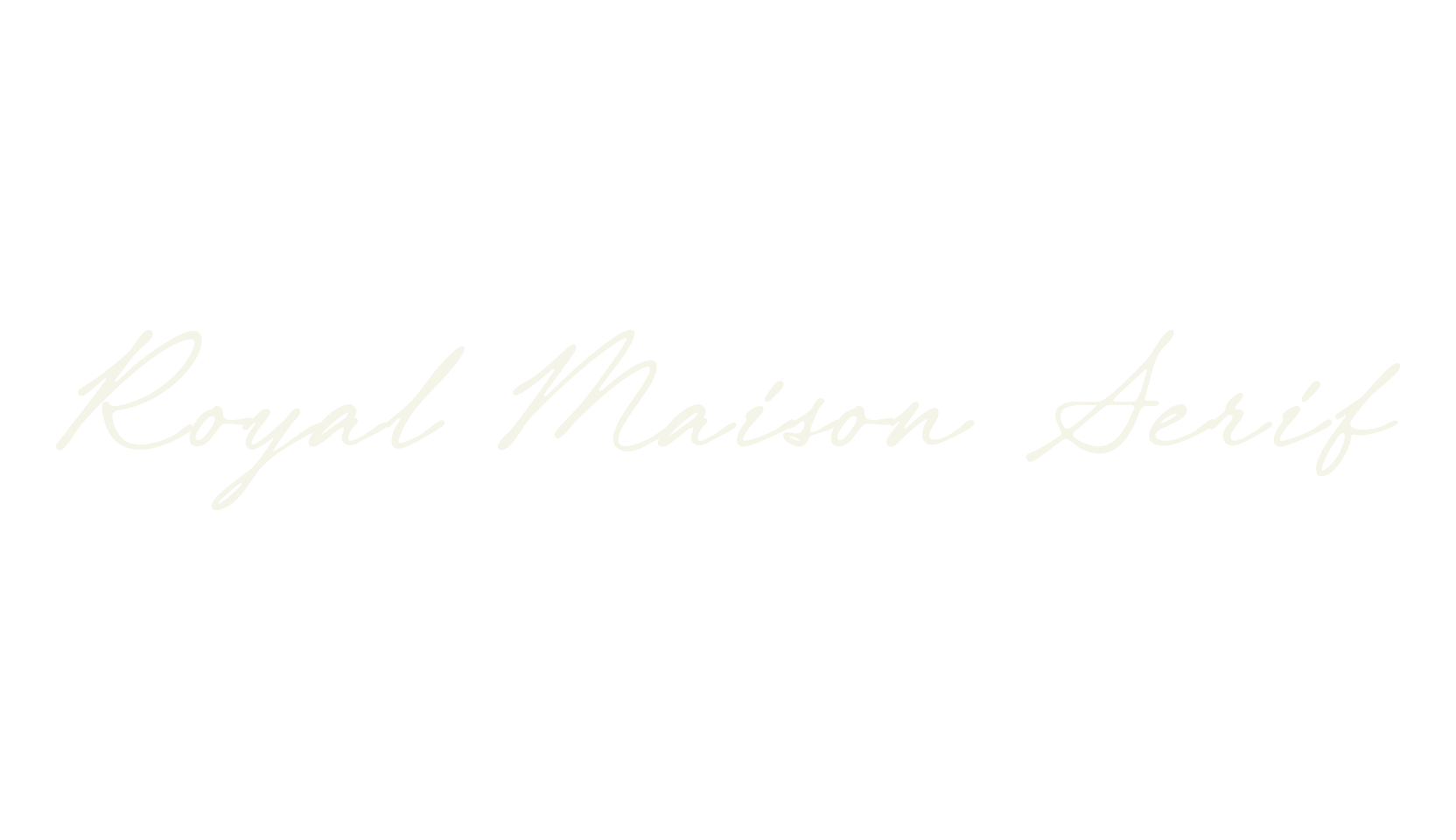 Royal Maison Serif, elegant font preview