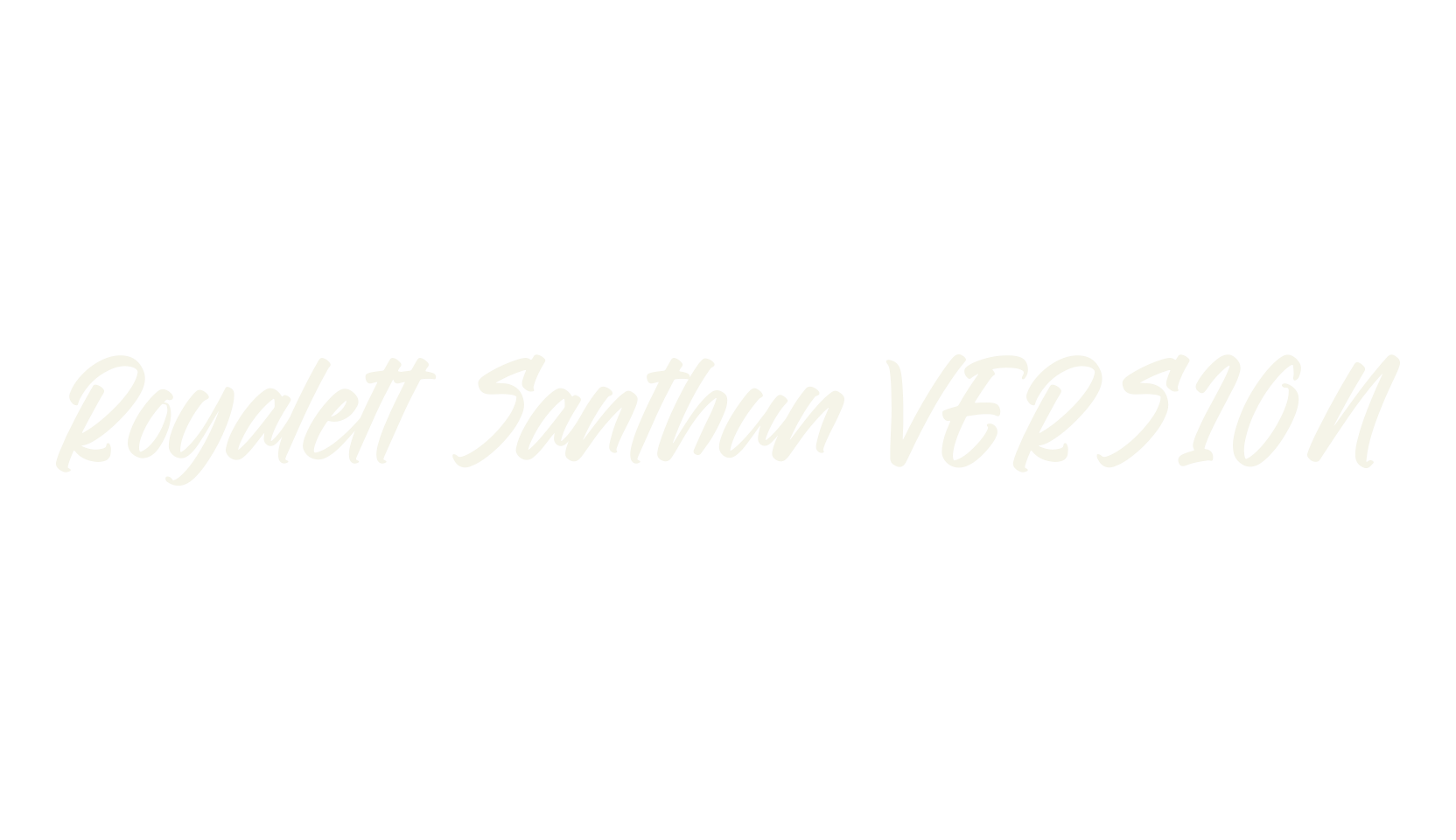 Royalett Santhun VERSION, script font preview