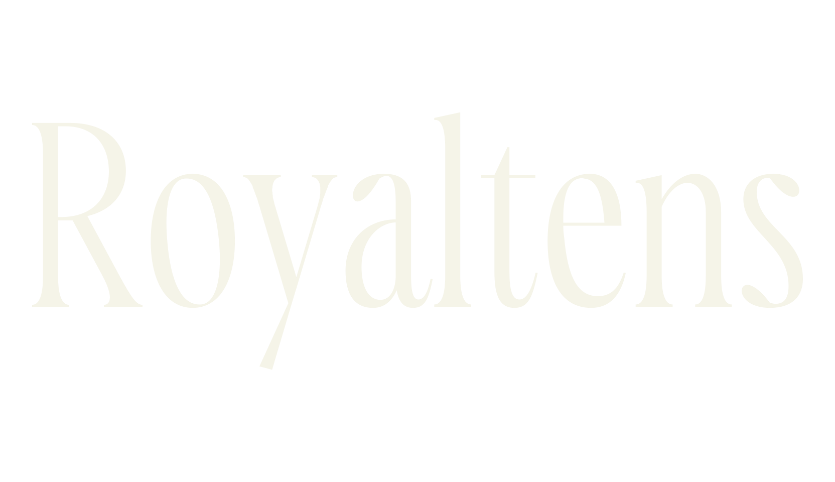 Royaltens, serif font preview