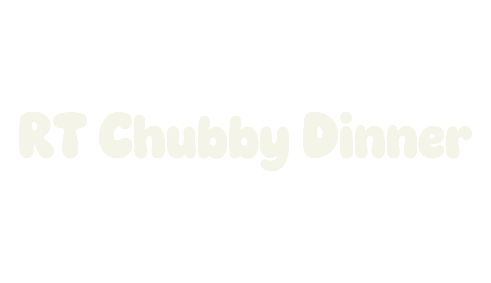 RT Chubby Dinner, cute font preview