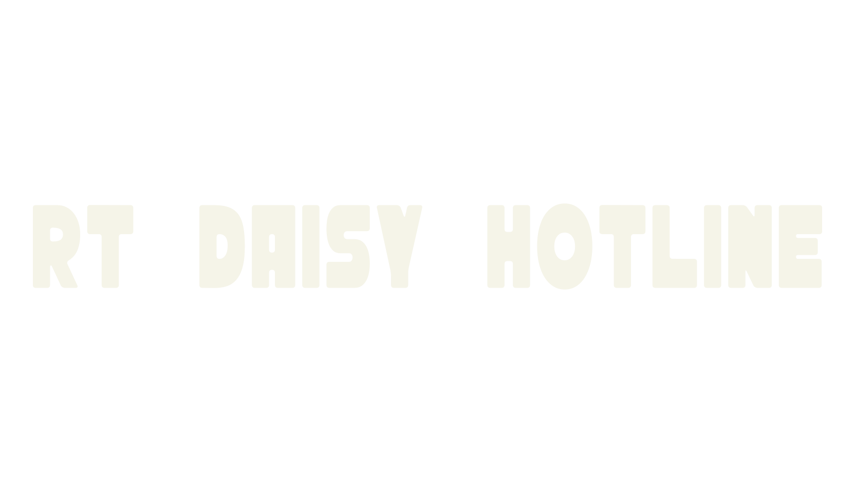 RT Daisy Hotline, retro font preview