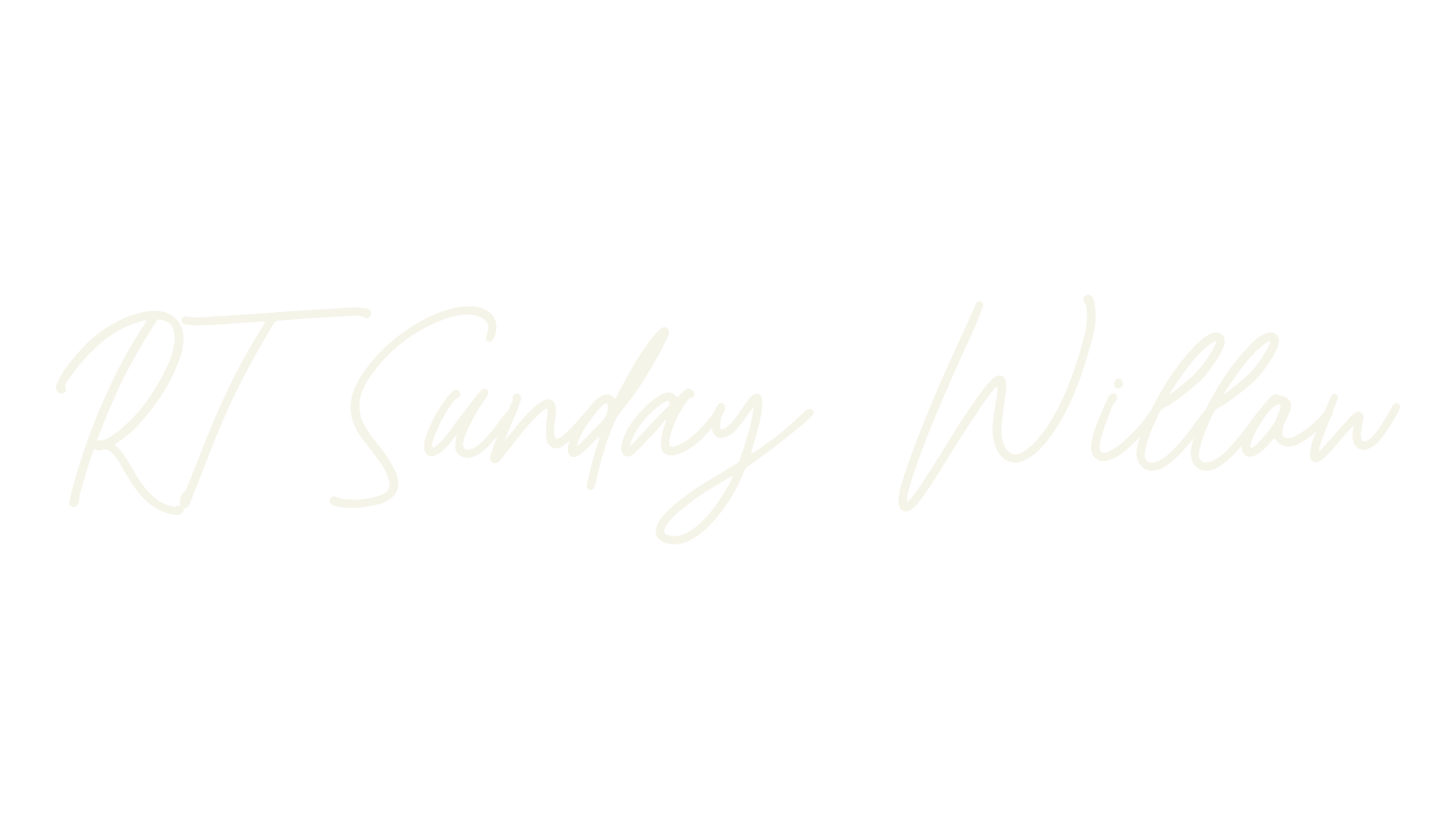RT Sunday Willow, handwriting font preview