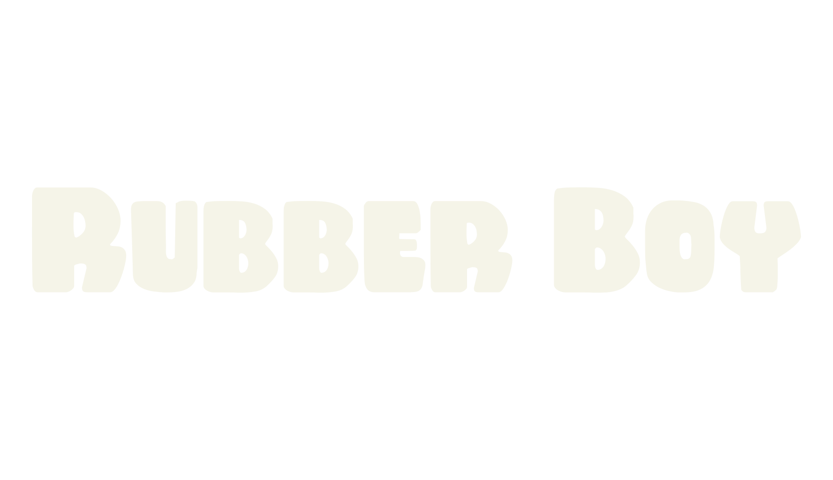 Rubber Boy, display market font preview