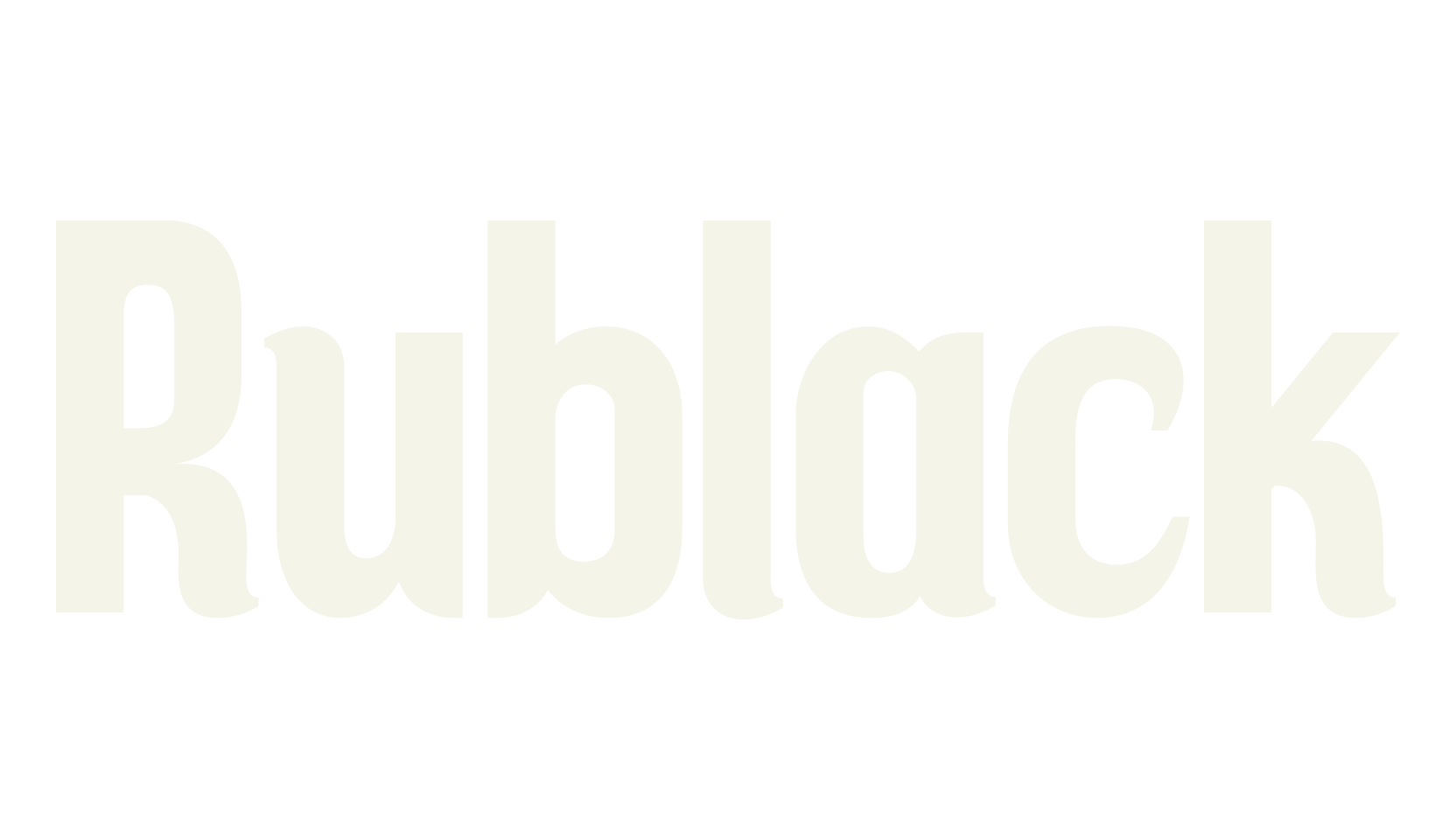 Rublack, serif font preview