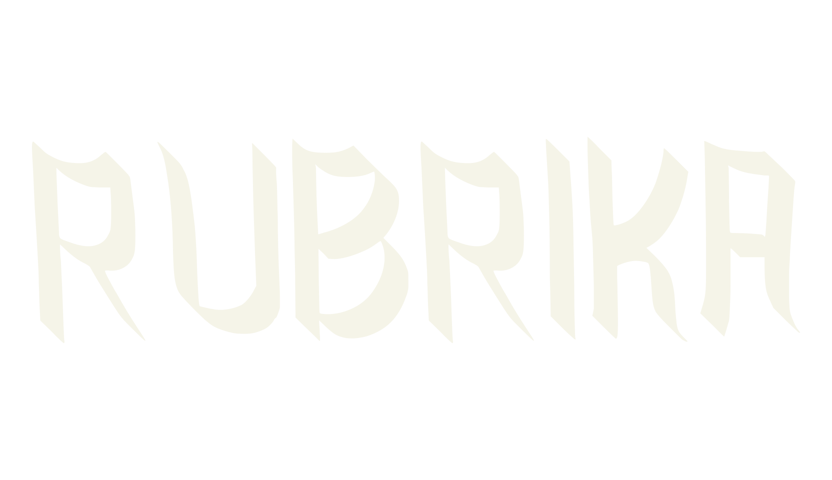 RUBRIKA, logo font preview