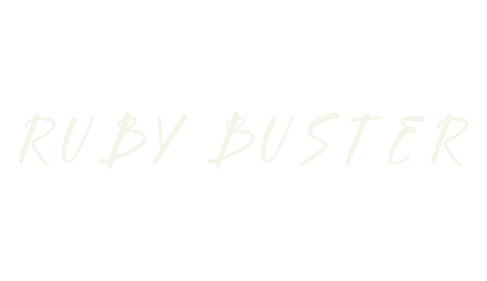 Ruby Buster, script font preview