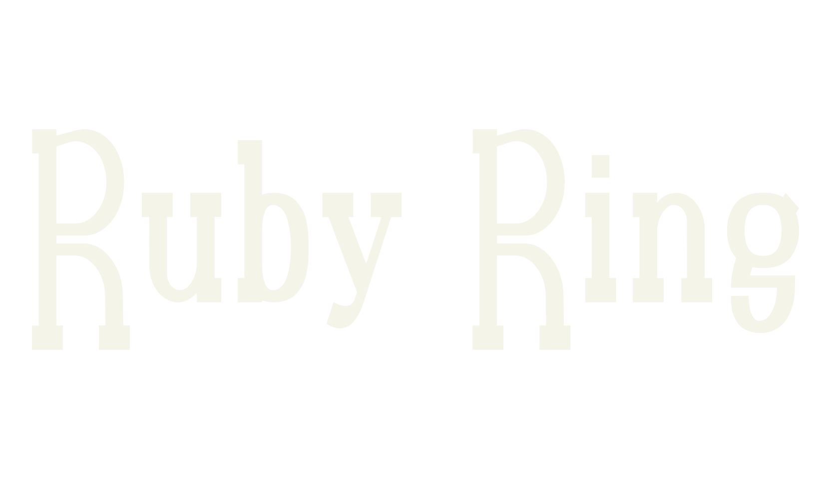 Ruby Ring, jewelry font preview