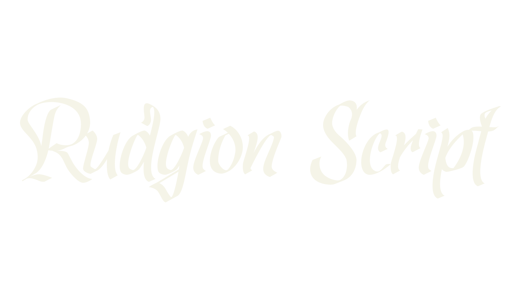 Rudgion Script, script font preview