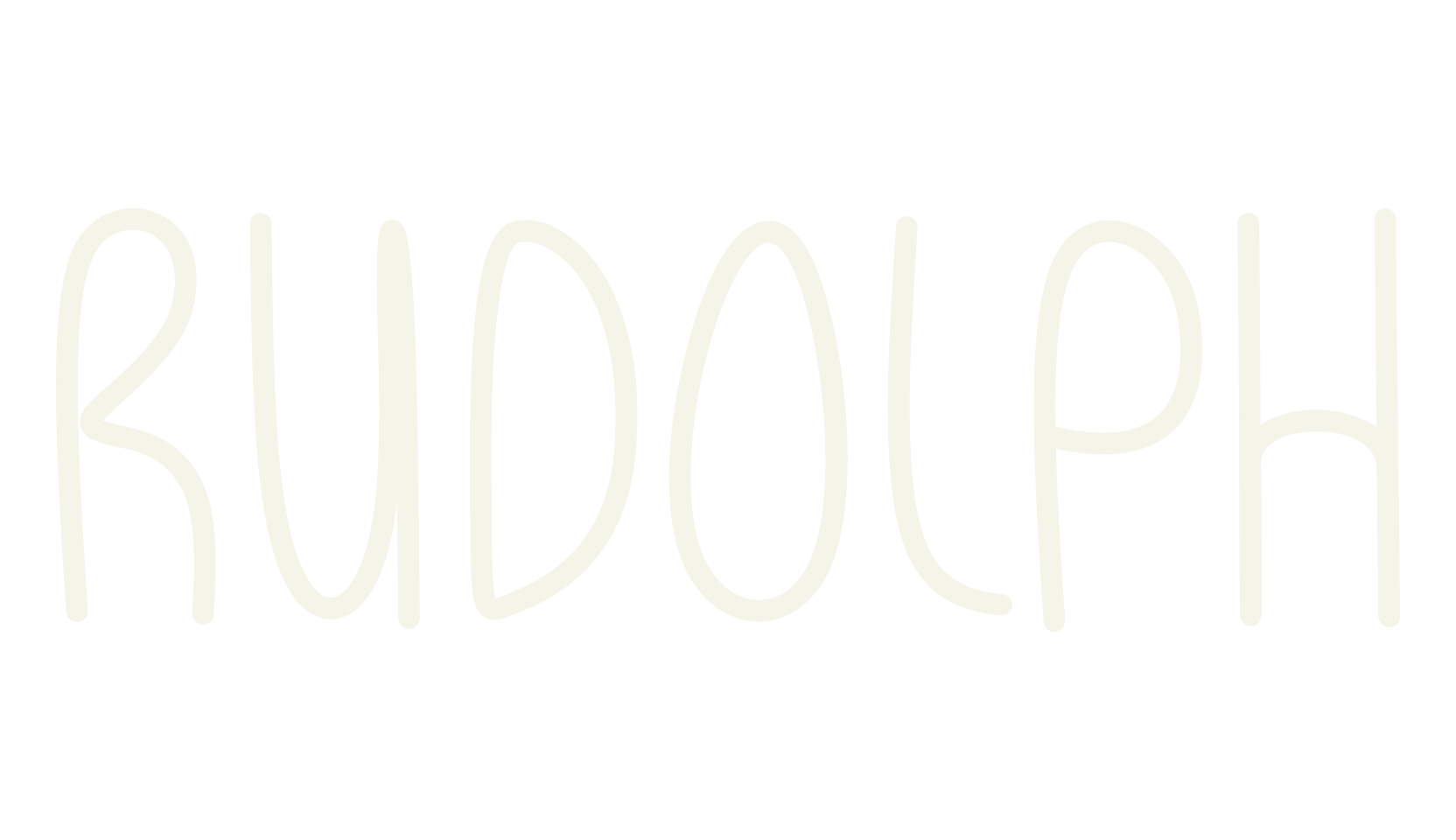 Rudolph, lettering font preview