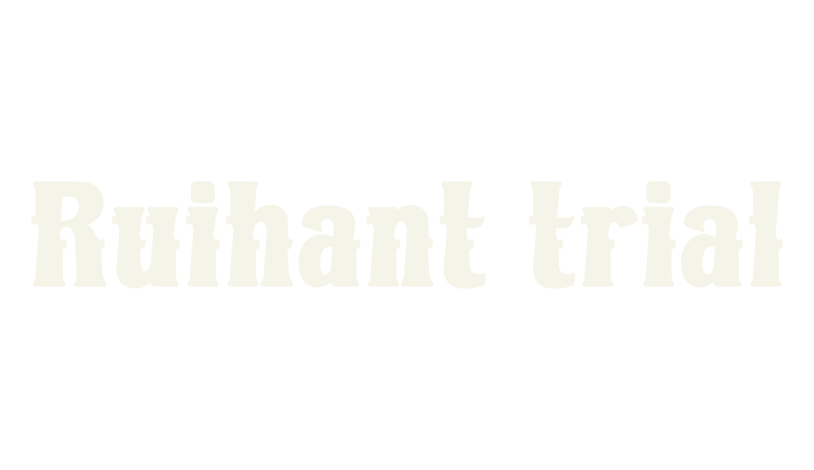 Ruihant trial, retro font preview
