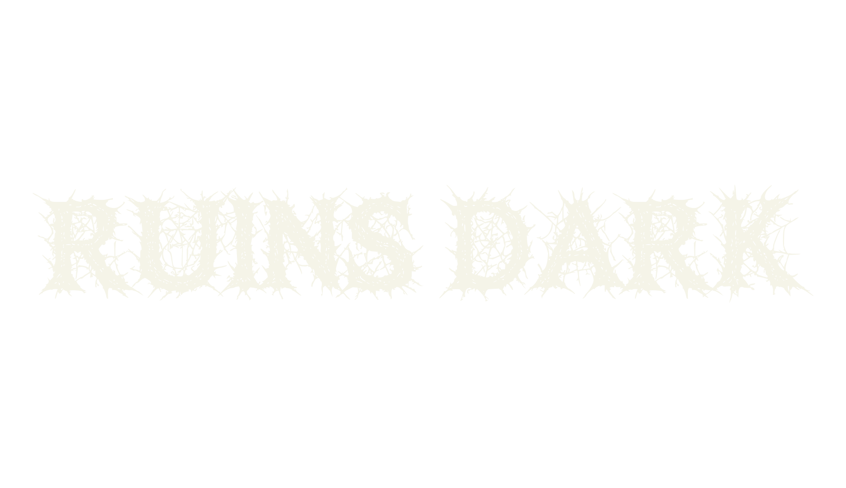 Ruins Dark, death metal font preview