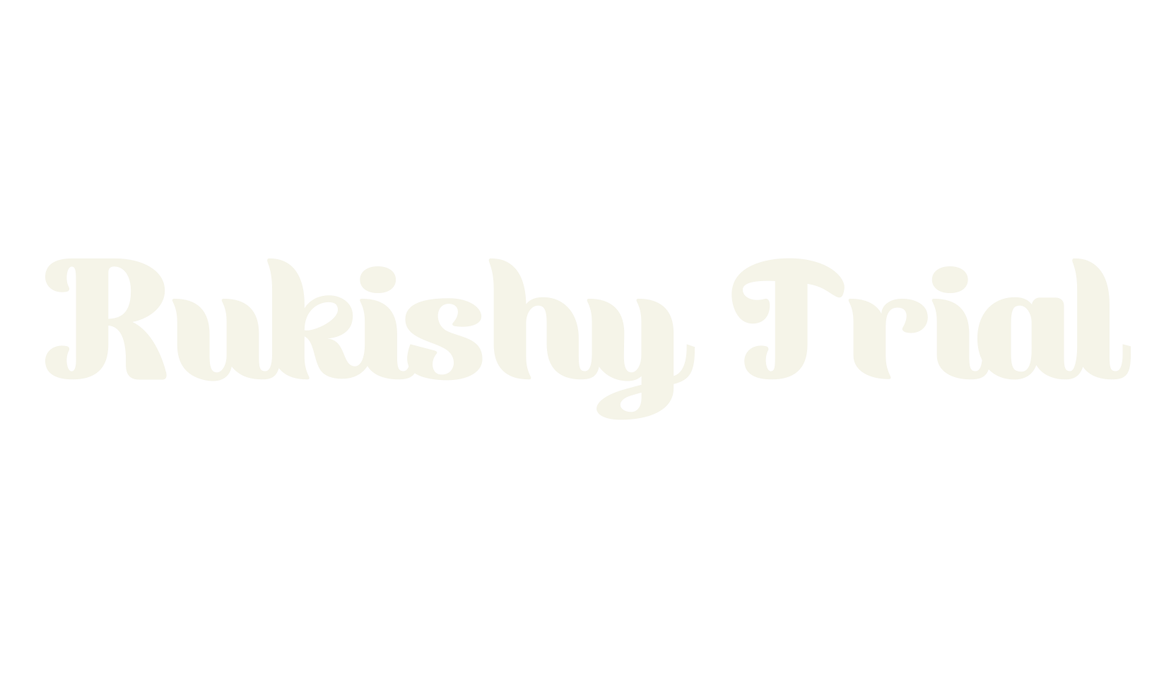Rukishy Trial, 3d font preview
