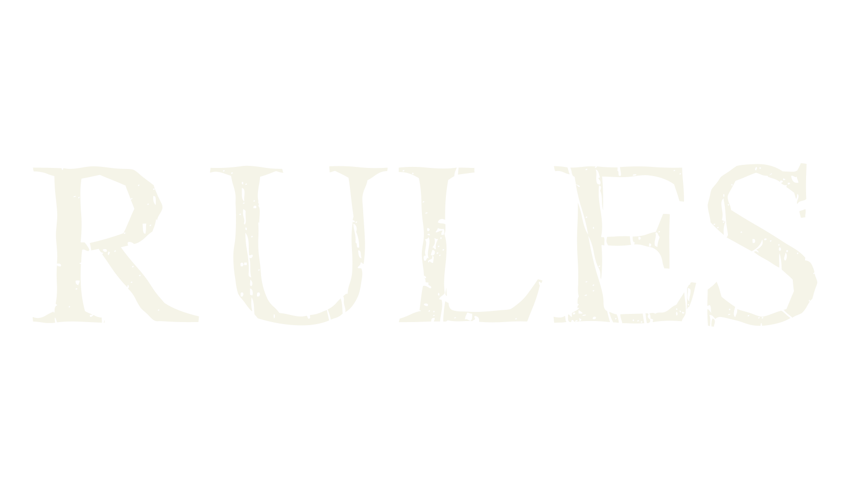 RULES, album cover font preview