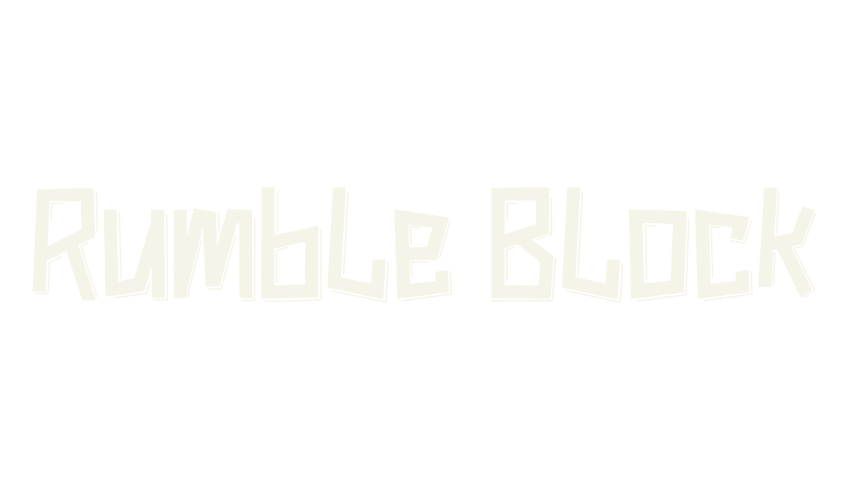 Rumble Block, handwriting font preview