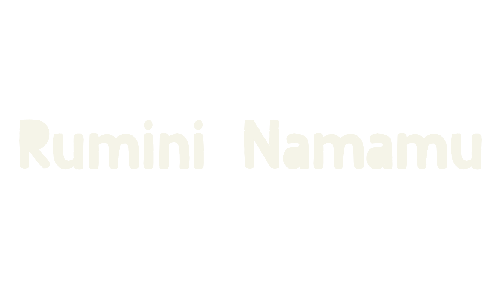 Rumini Namamu, lettering font preview